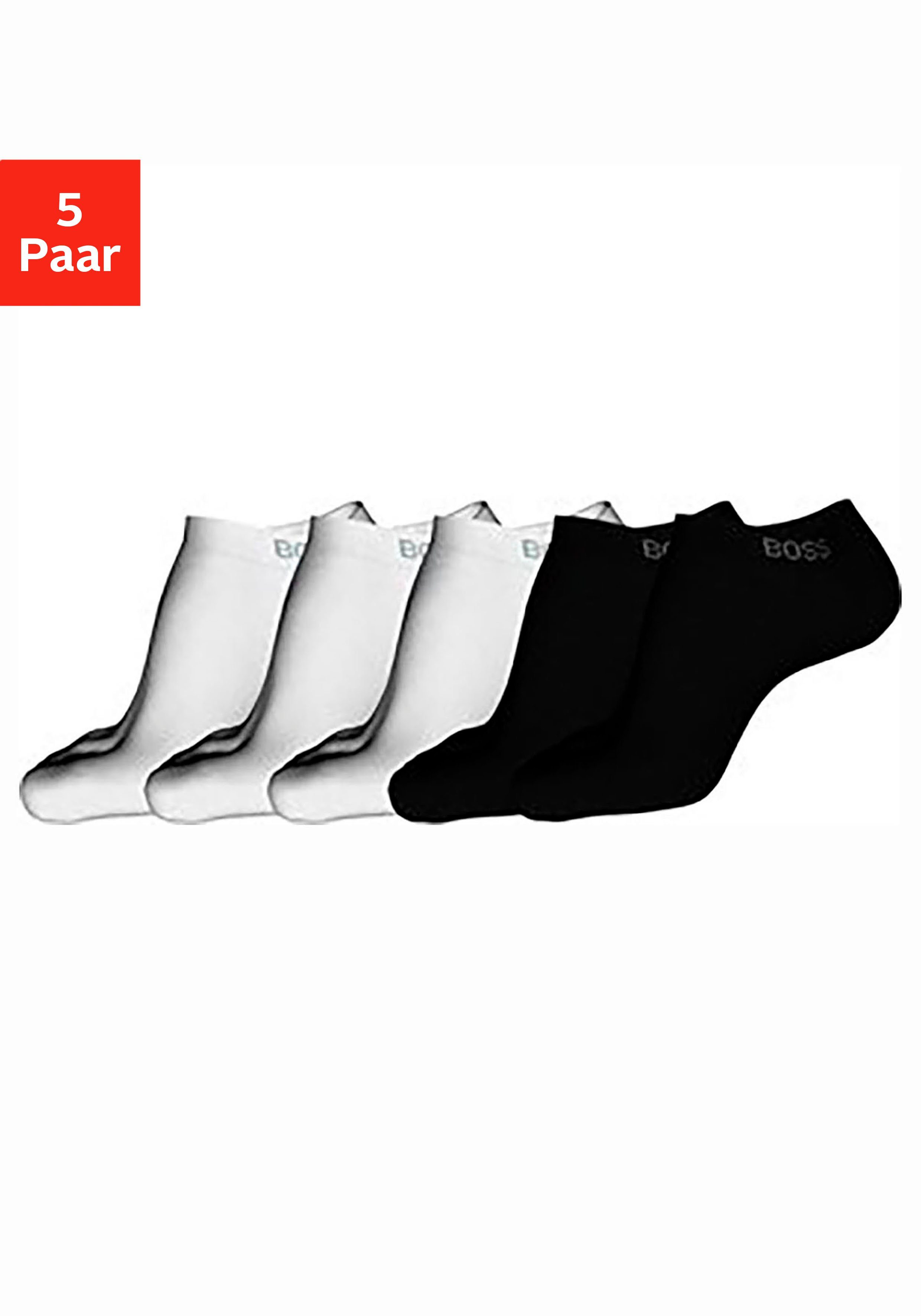 BOSS Sneakersokken 5P AS Uni Color CC (set, 5 paar, 5er)