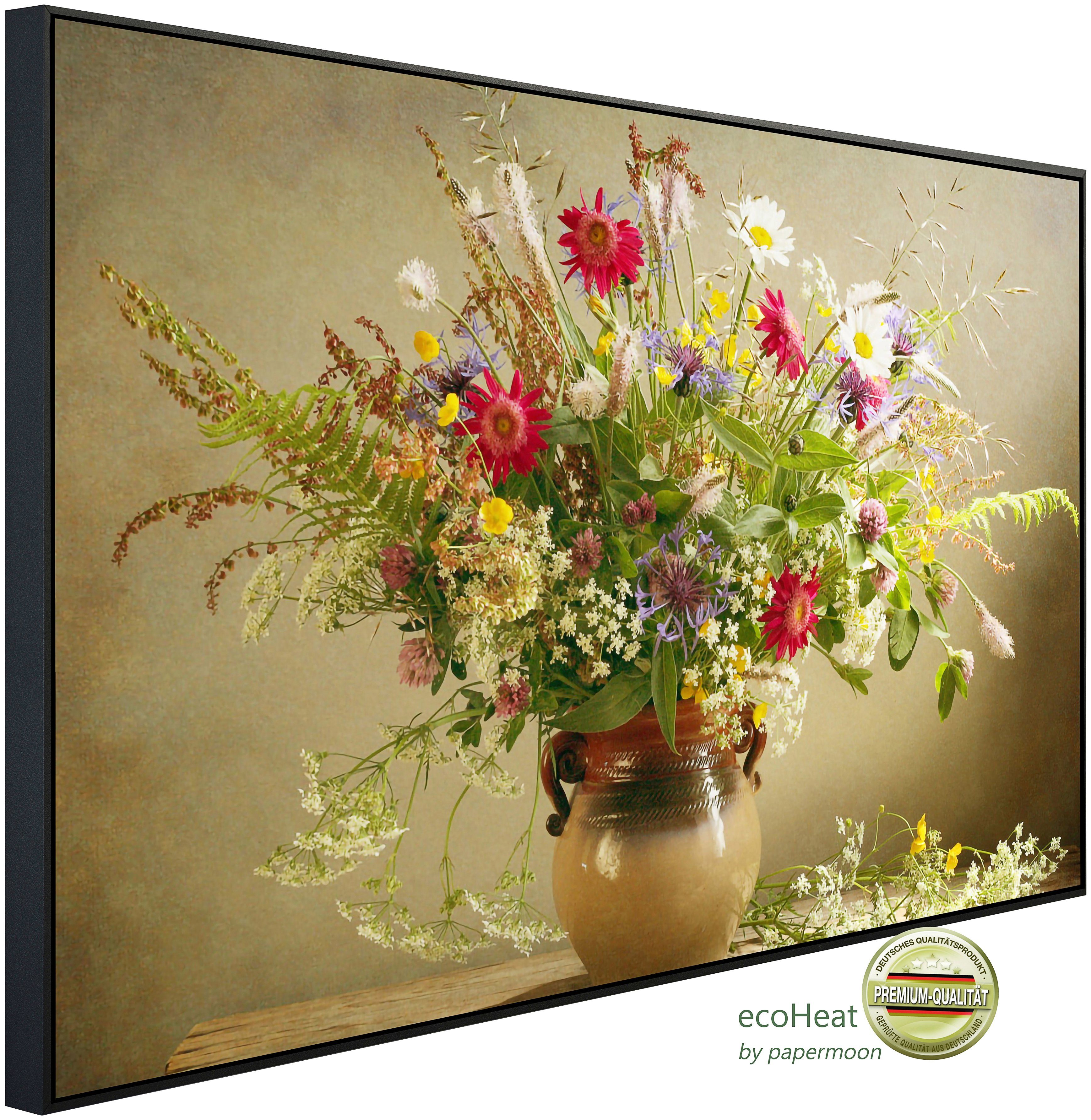 Papermoon Infraroodverwarming Bloemen in vaas zeer aangename stralingswarmte verwarmingen maat 100 cm x 60 cm x 3 cm multicolor