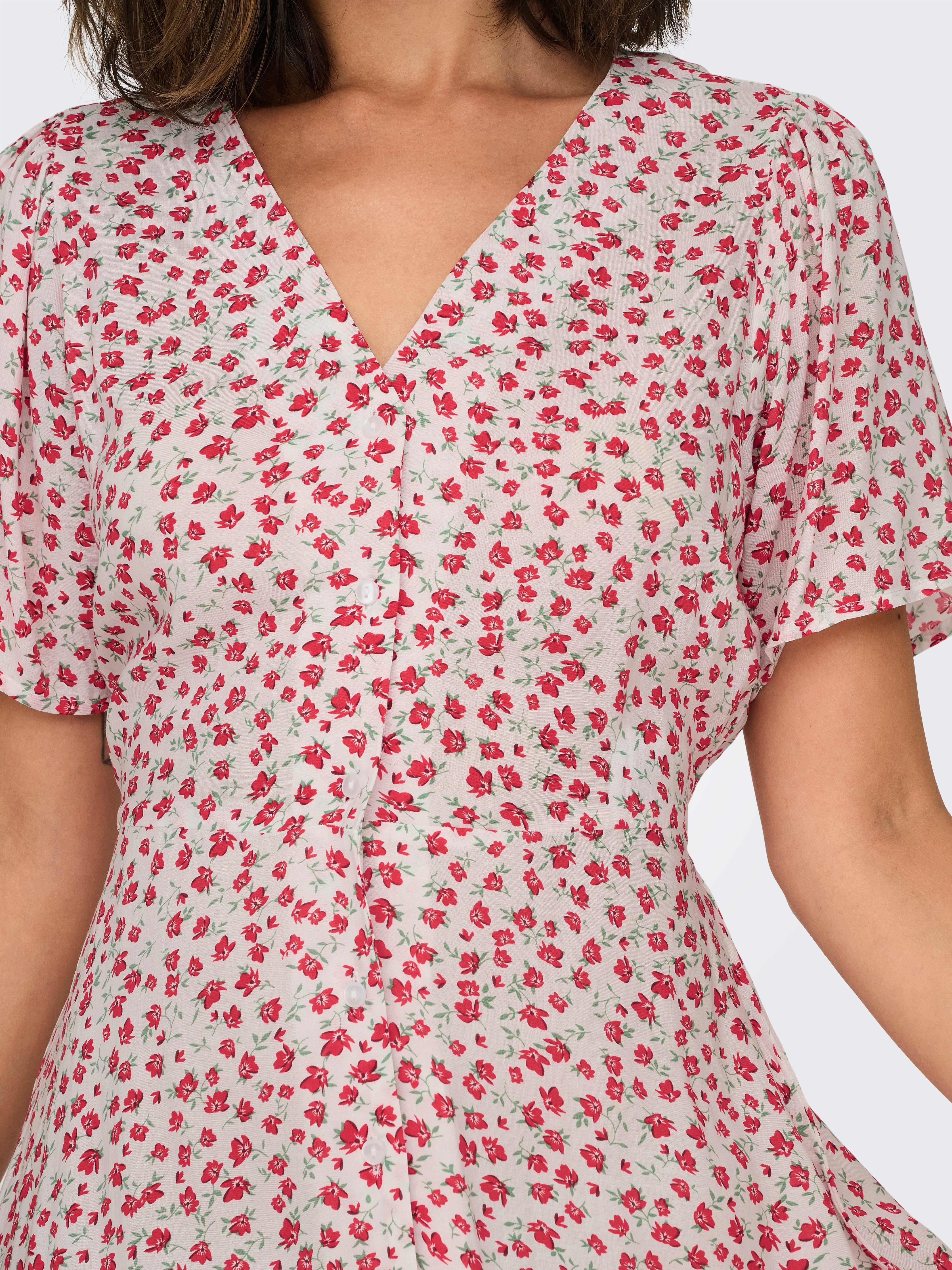 Only Mini-jurk ONLEVIDA S/S SHORT DRESS WVN NOOS