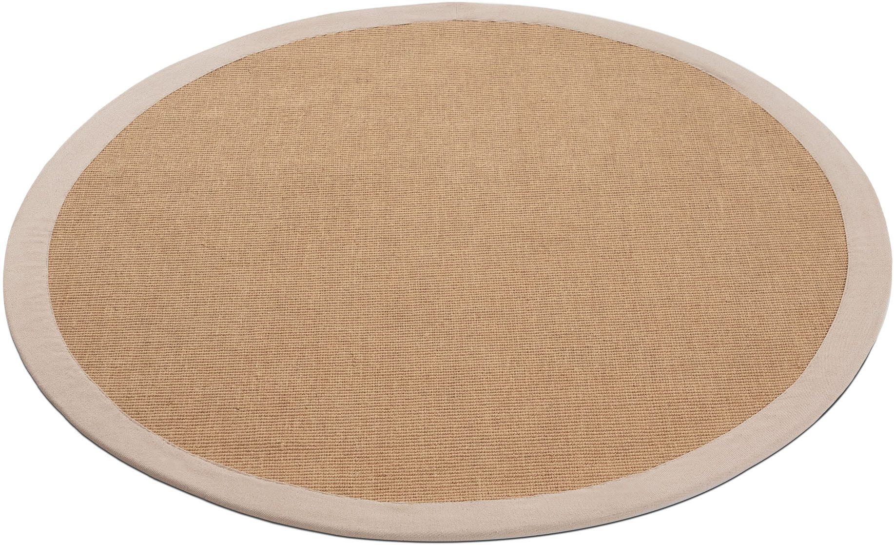 carpetfine Sisalkleed Sisal met gekleurd randdessin, antislip achterzijde