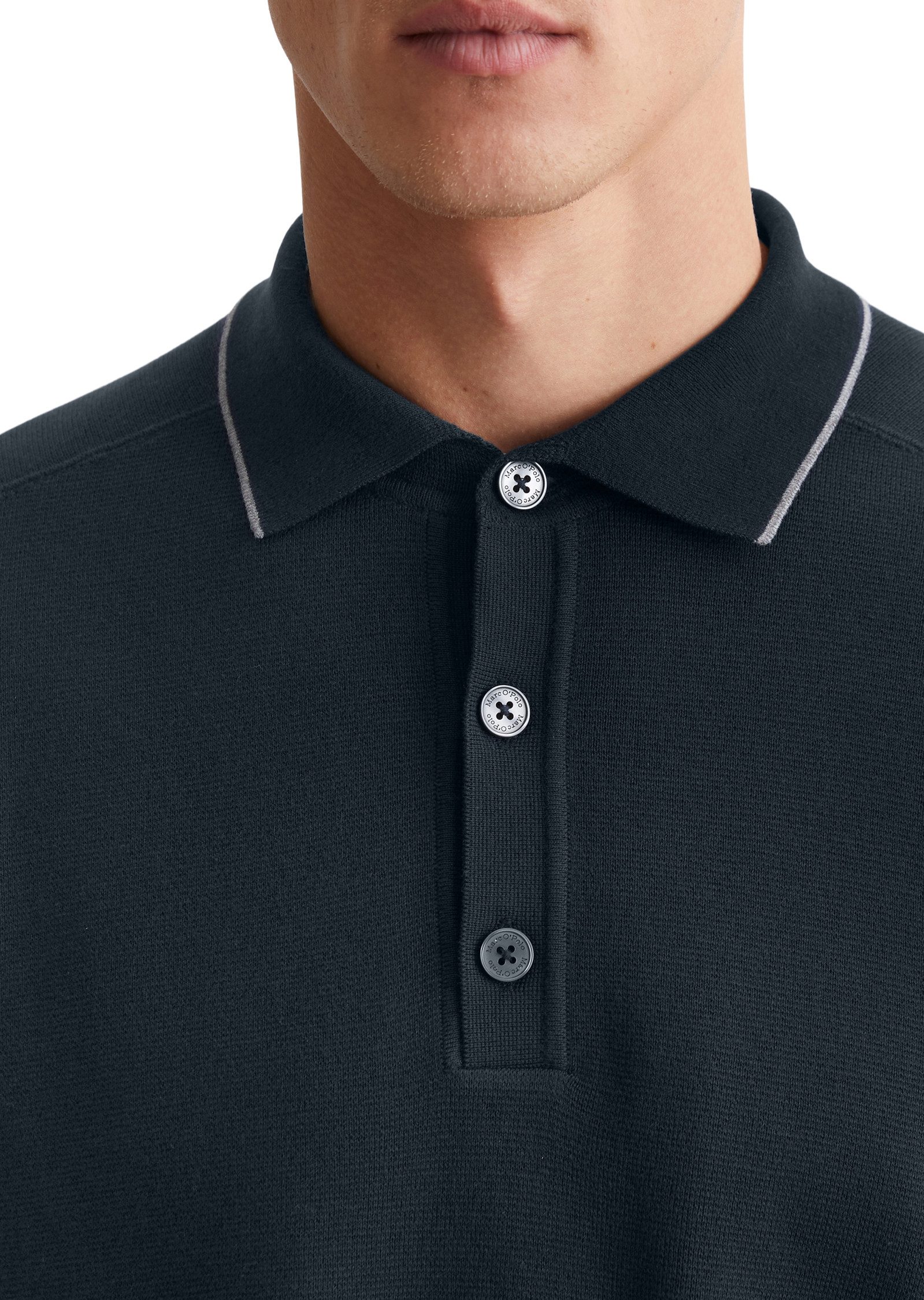Marc O'Polo Trui met polokraag elegante dicht gebreide milano-structuur