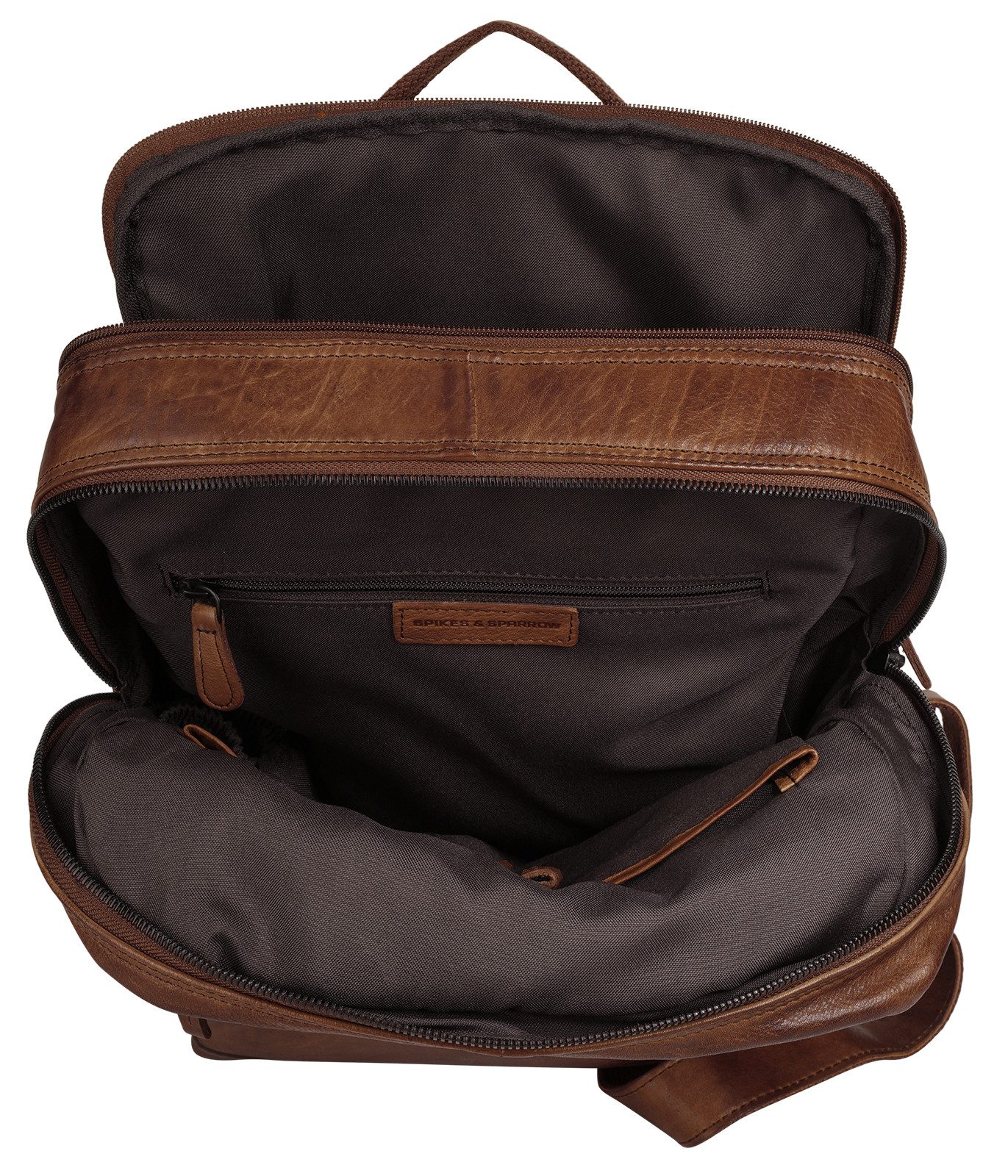Spikes & Sparrow Laptoprugzak echt leder