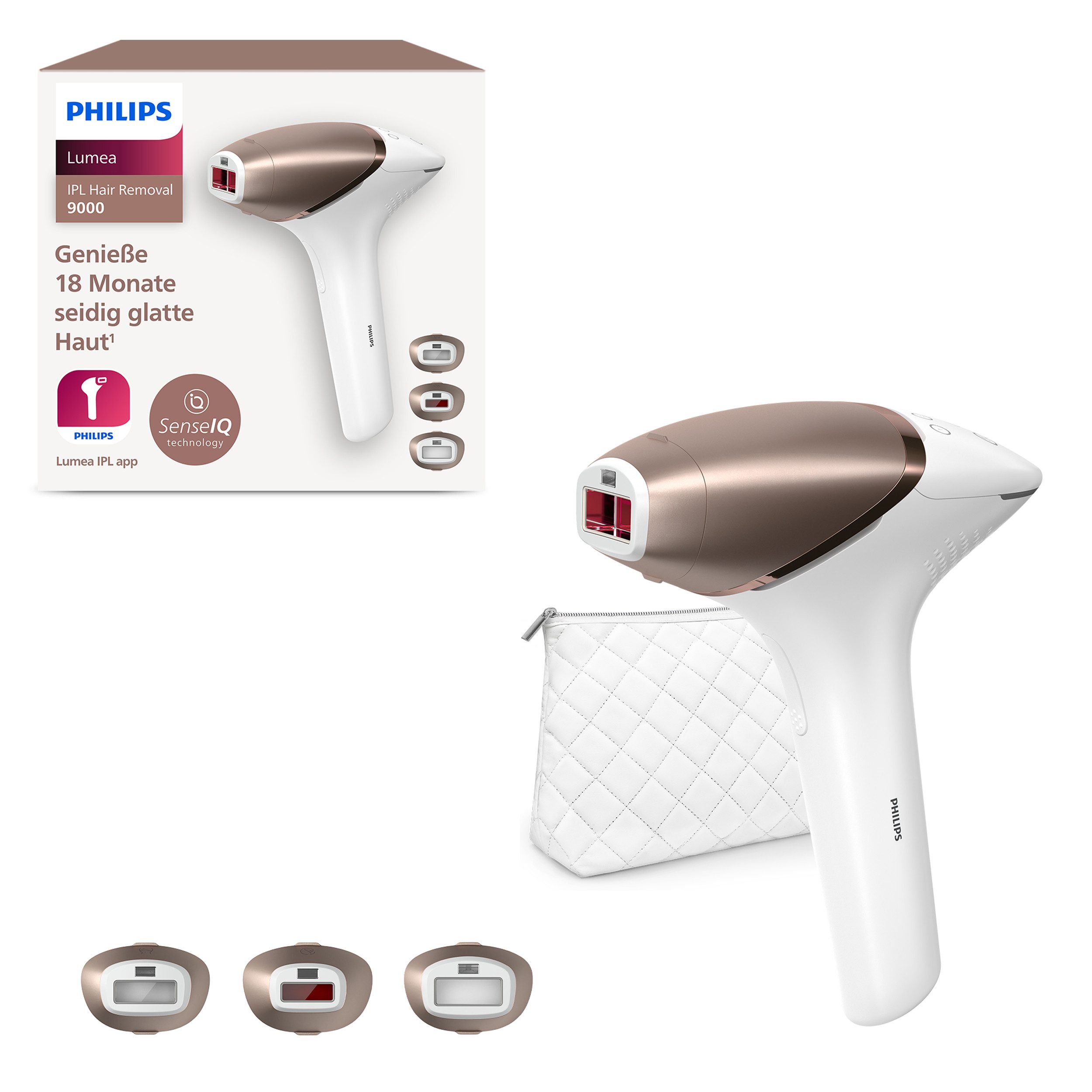 Philips IPL-ontharingsapparaat Lumea S9000 BRI955/00 3 opzetstukken (lichaam, gezicht en...