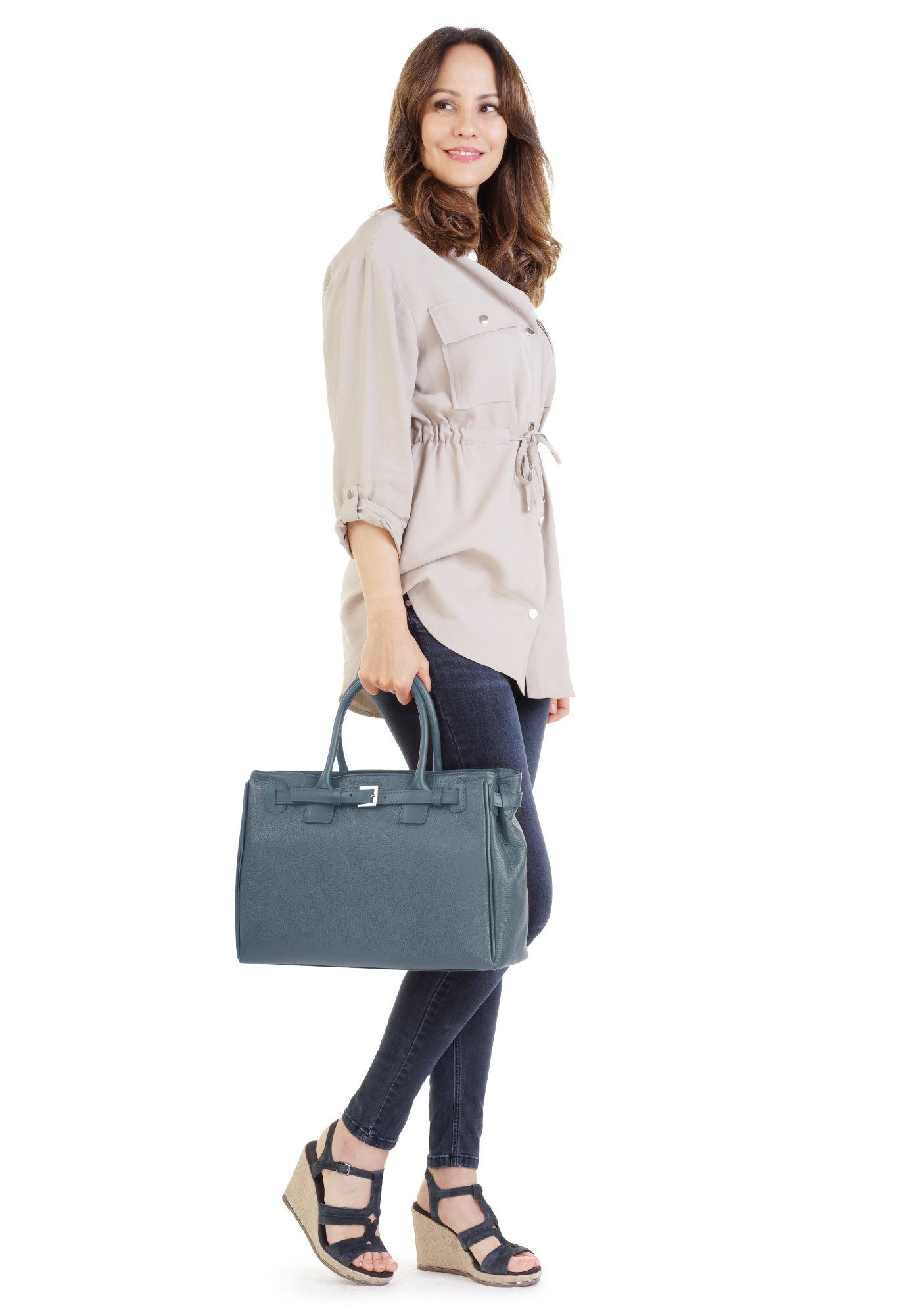 Cluty Tas echt leer, made in italy
