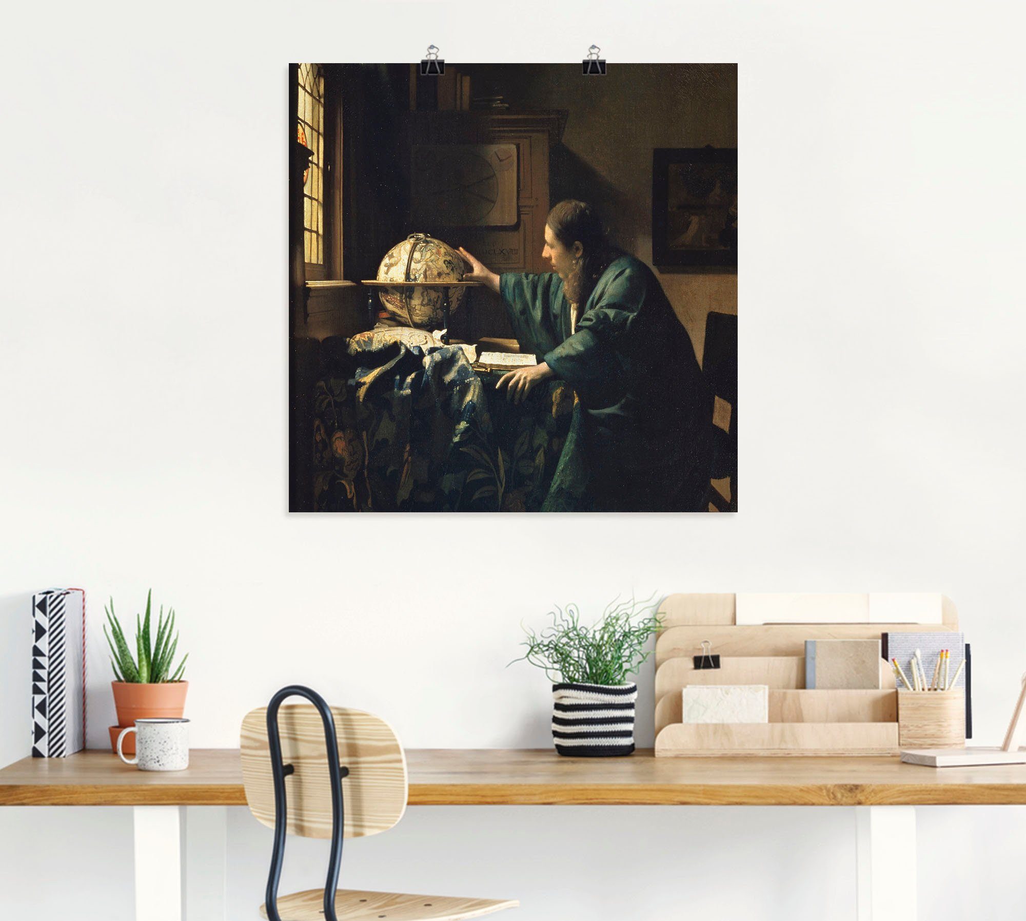 Artland Artprint De astronoom. 1668 als artprint op linnen, muursticker of poster in verschillende maten