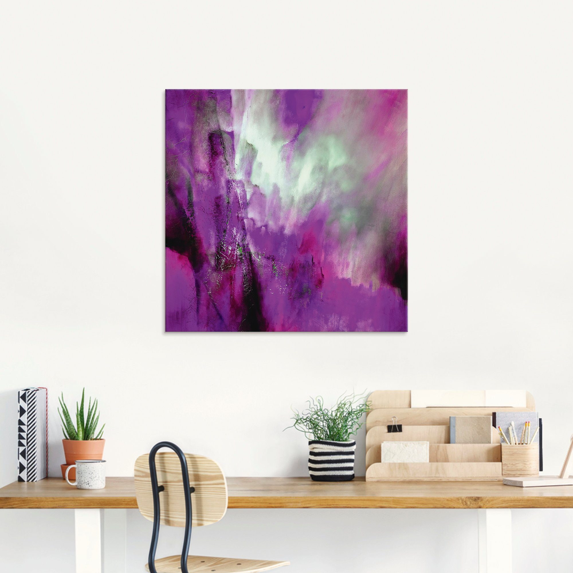 Artland Print op glas Roze licht in verschillende maten