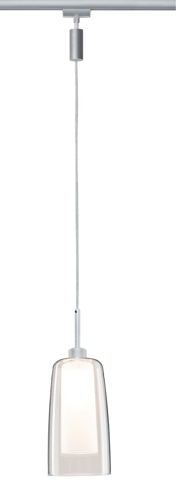 Paulmann Railsysteem-lampen URail Hanglamp Arido II GU10 560lm 5W 2700K 230V Chroom mat, Helder, Satin (1-delig)