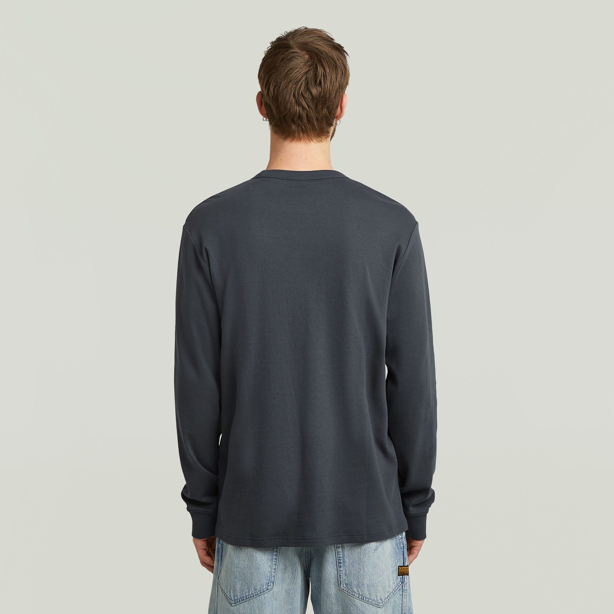 G-Star RAW Longsleeve Nifous R met geribbelde inzet aan de voorkant