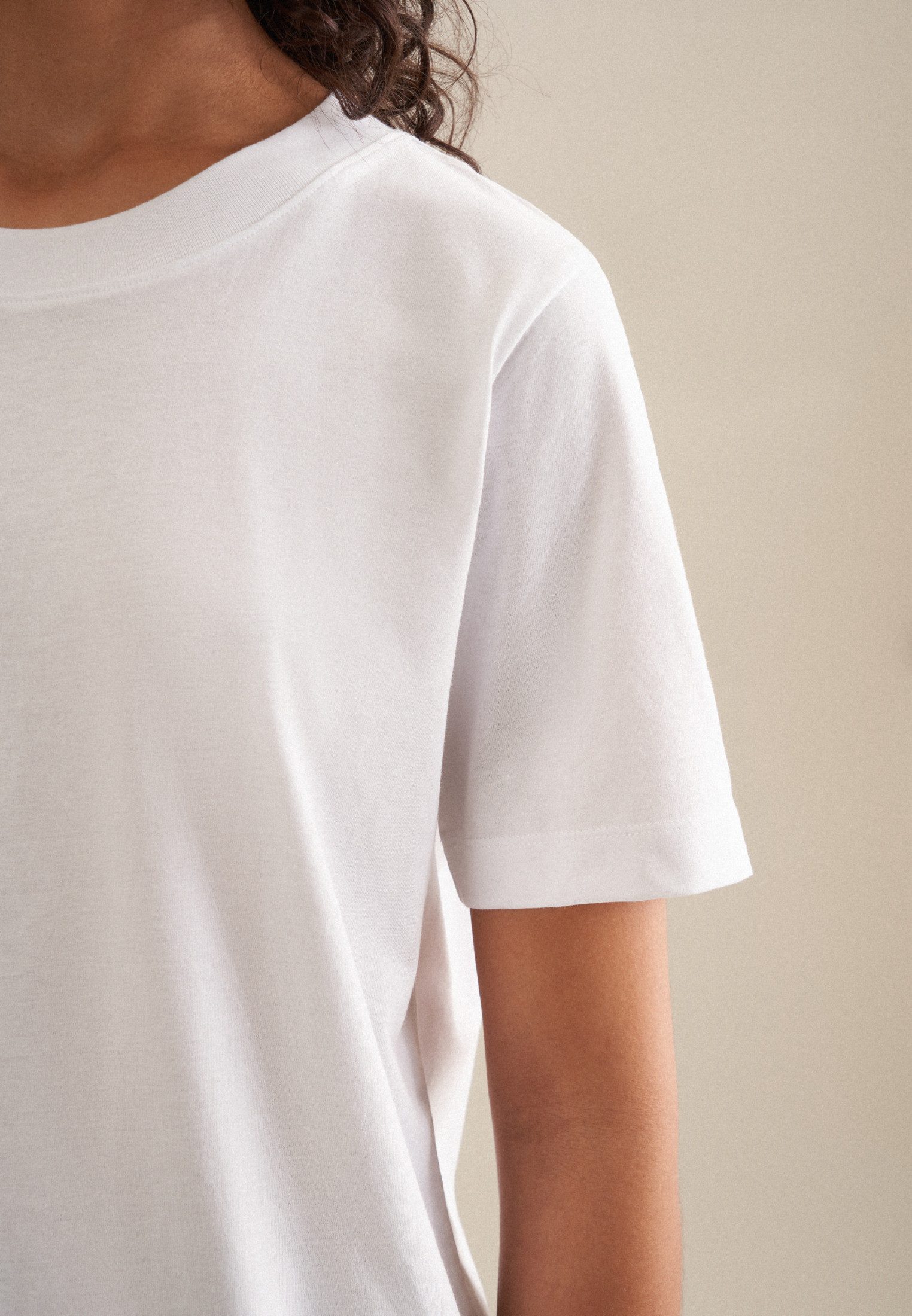 seidensticker T-shirt THE TSHIRT Korte mouwen ronde hals uni
