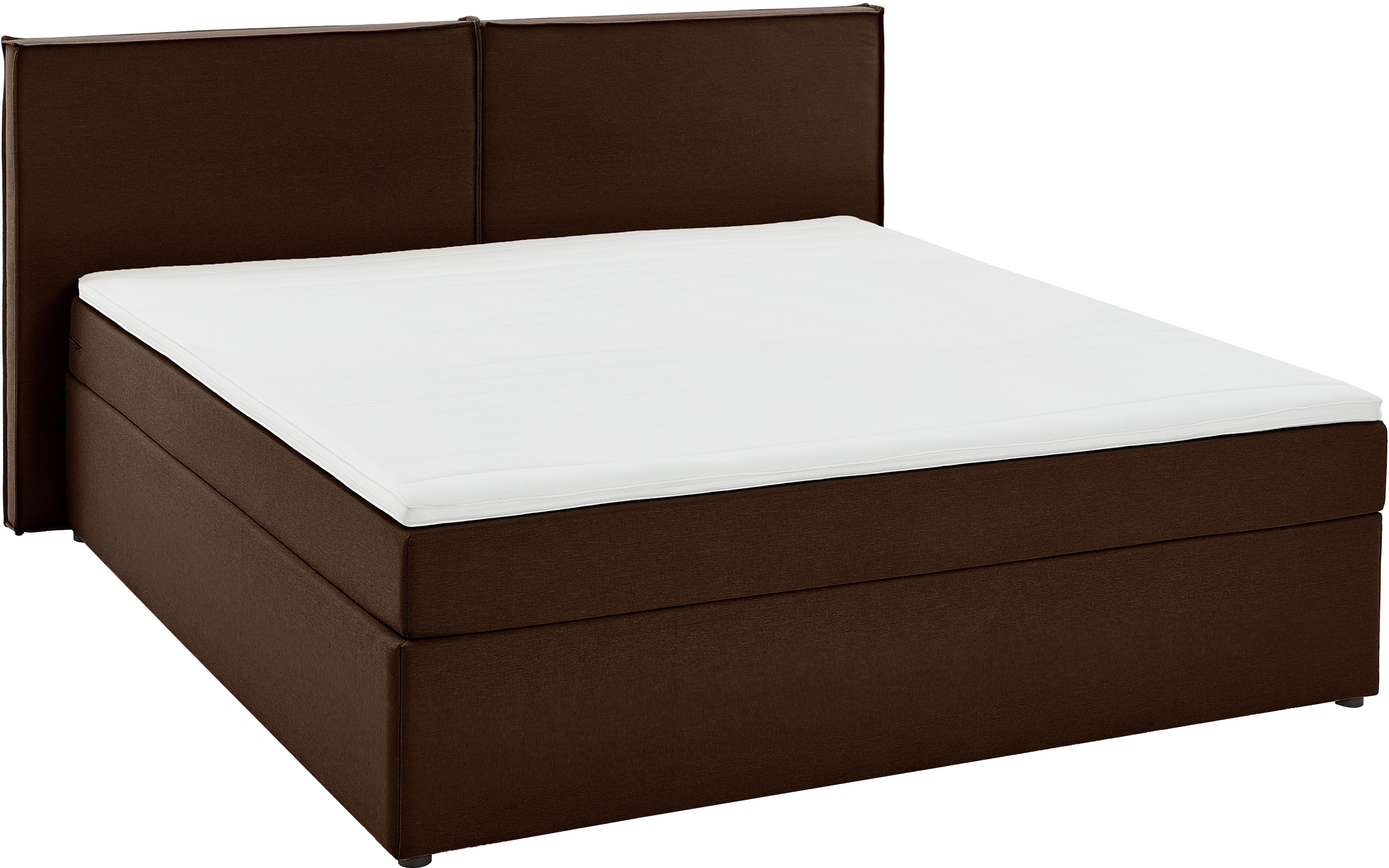 ATLANTIC home collection Boxspring NIKITA bodembedekkend bed, optioneel met matras en topper