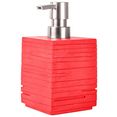 sanilo set badkameraccessoires calero red bestaand uit zeepdispenser en toiletborstel, geribbeld (combi-set, 2-delig) rood