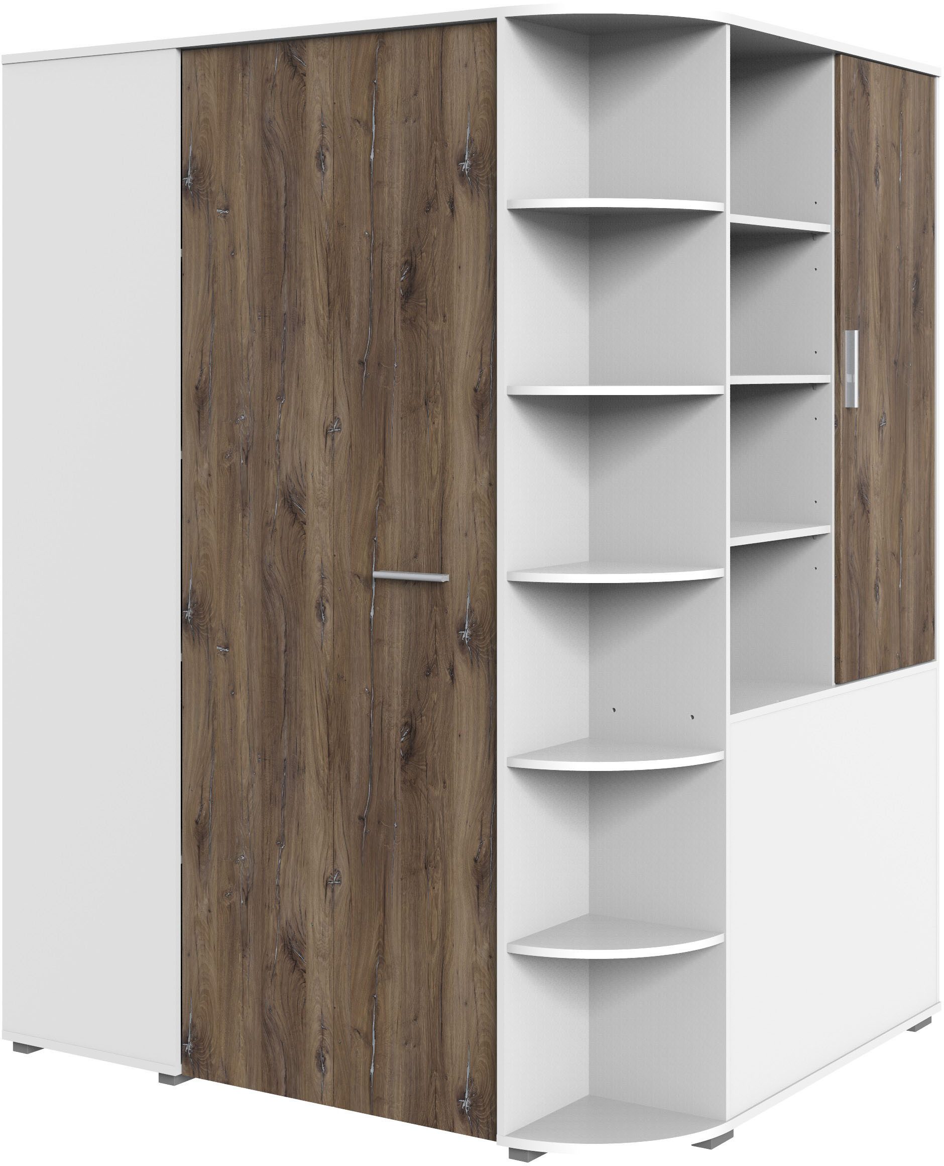 Wimex Tienerkamerset Joker kledingkast met garderobe, bed en opberglades (set, 4-delig)