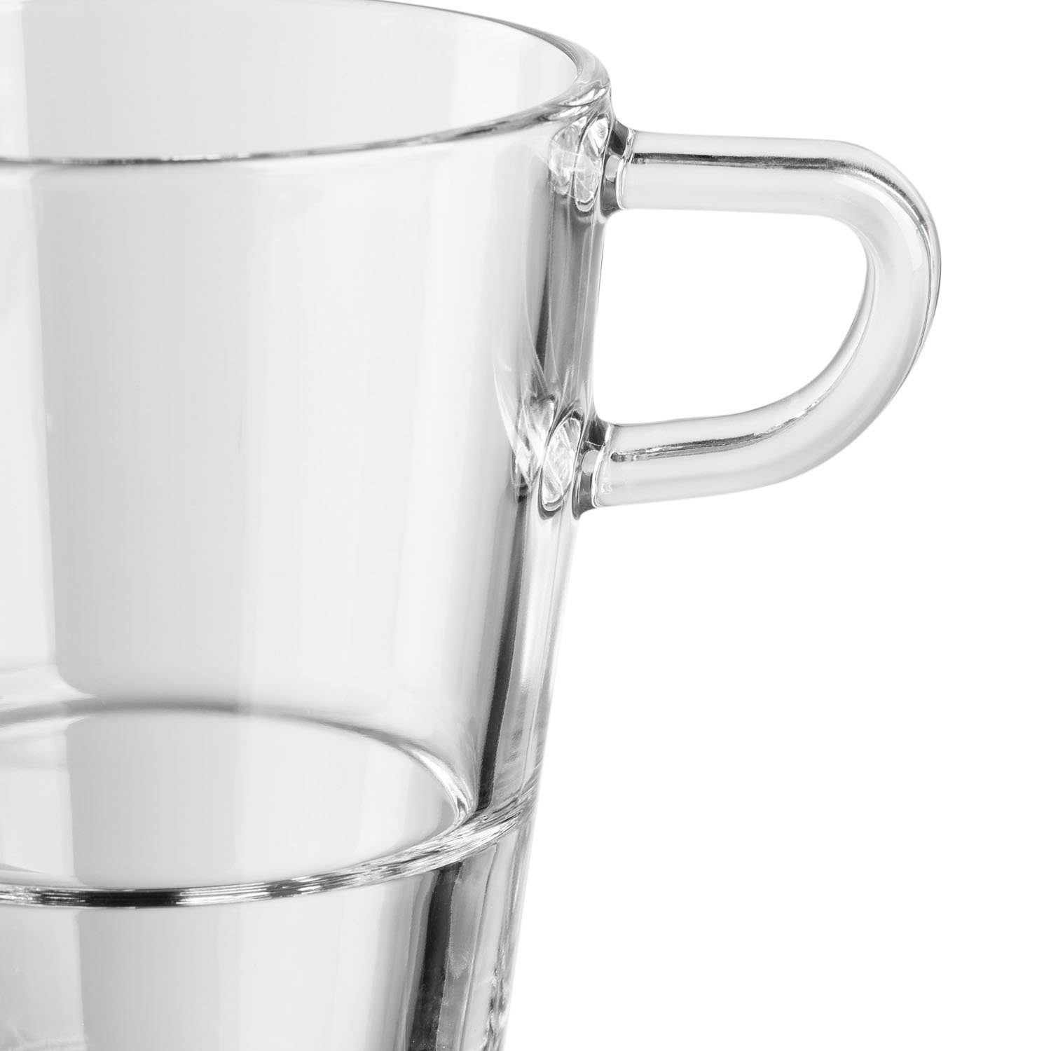LEONARDO Latte macchiato glas SENSO (4-delig) incl. 2 lepels (set, 4-delig)