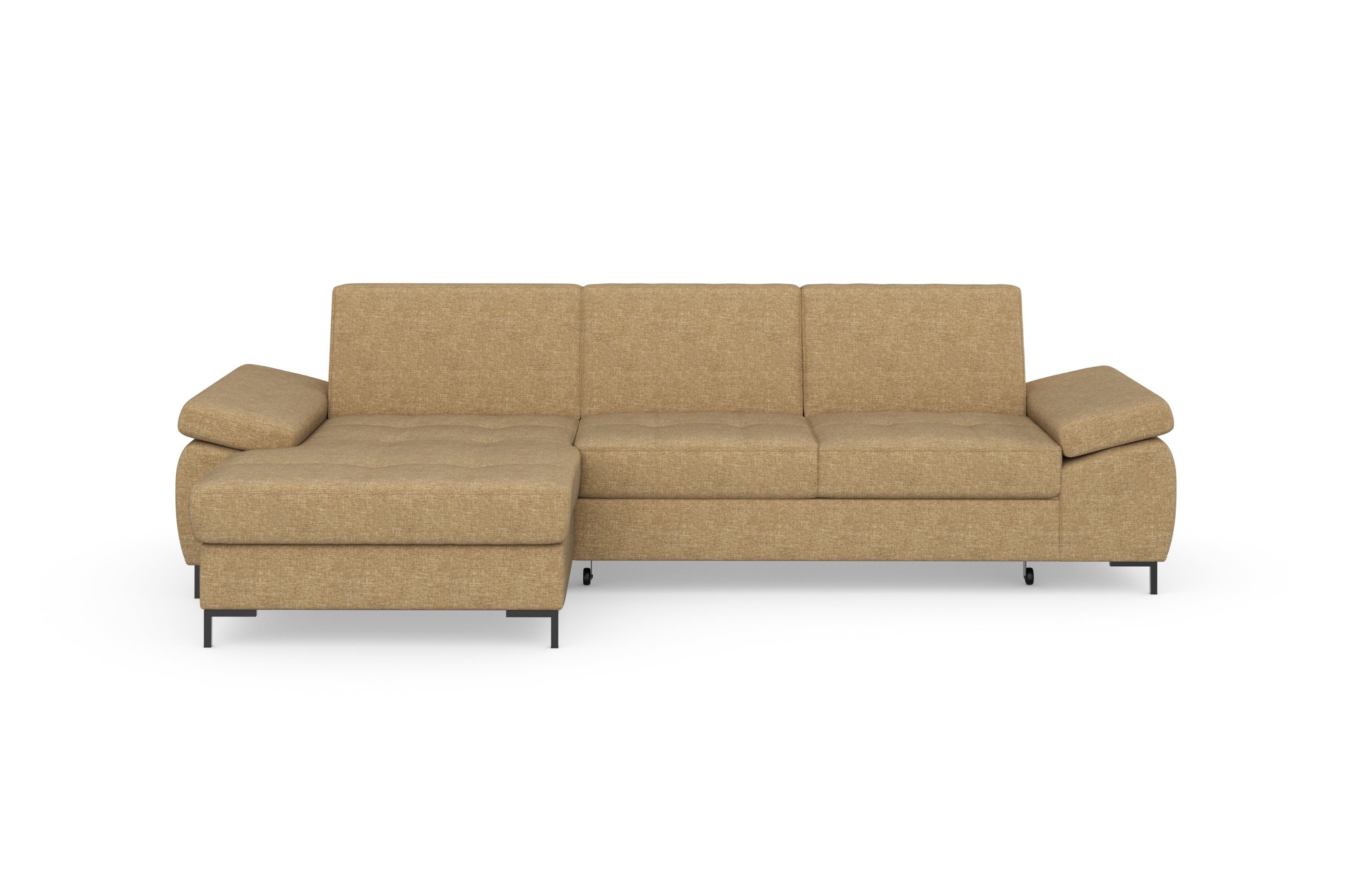DOMO collection Hoekbank Capelo, comfortabel, duidelijke lijnen kenmerken dit ontwerp, L-Vorm met verstelbare armleuningen, naar keuze met slaapfunctie, binnenvering