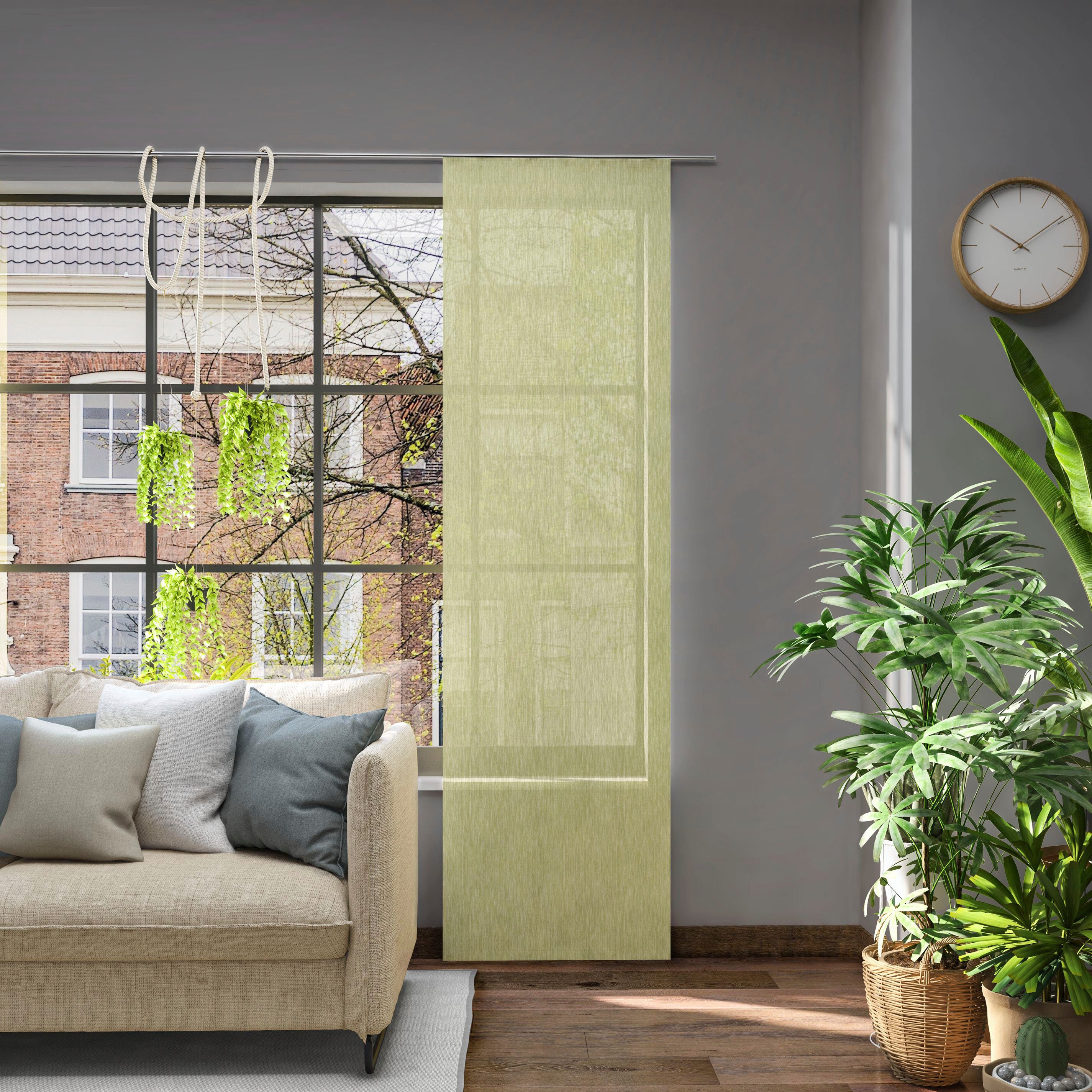 Neutex for you! Paneelgordijn Libre-ECO Duurzaam, op maat (1 stuk) paneelgordijnen maat 60 cm x 145 cm groen