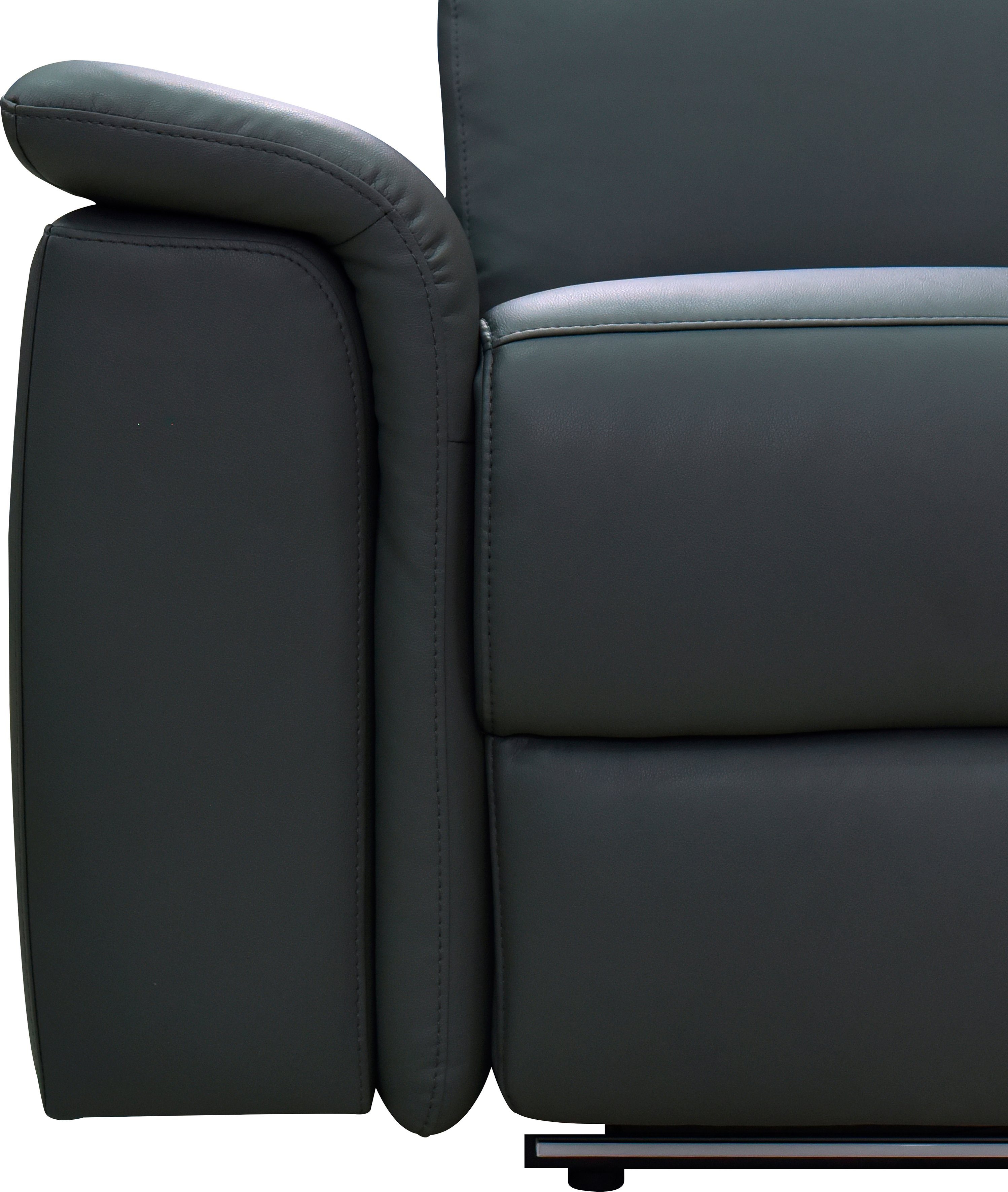 Places of Style Hoekbank Pareli, L-model, 259 cm, met récamier, echt leer, imitatieleer, weefstof