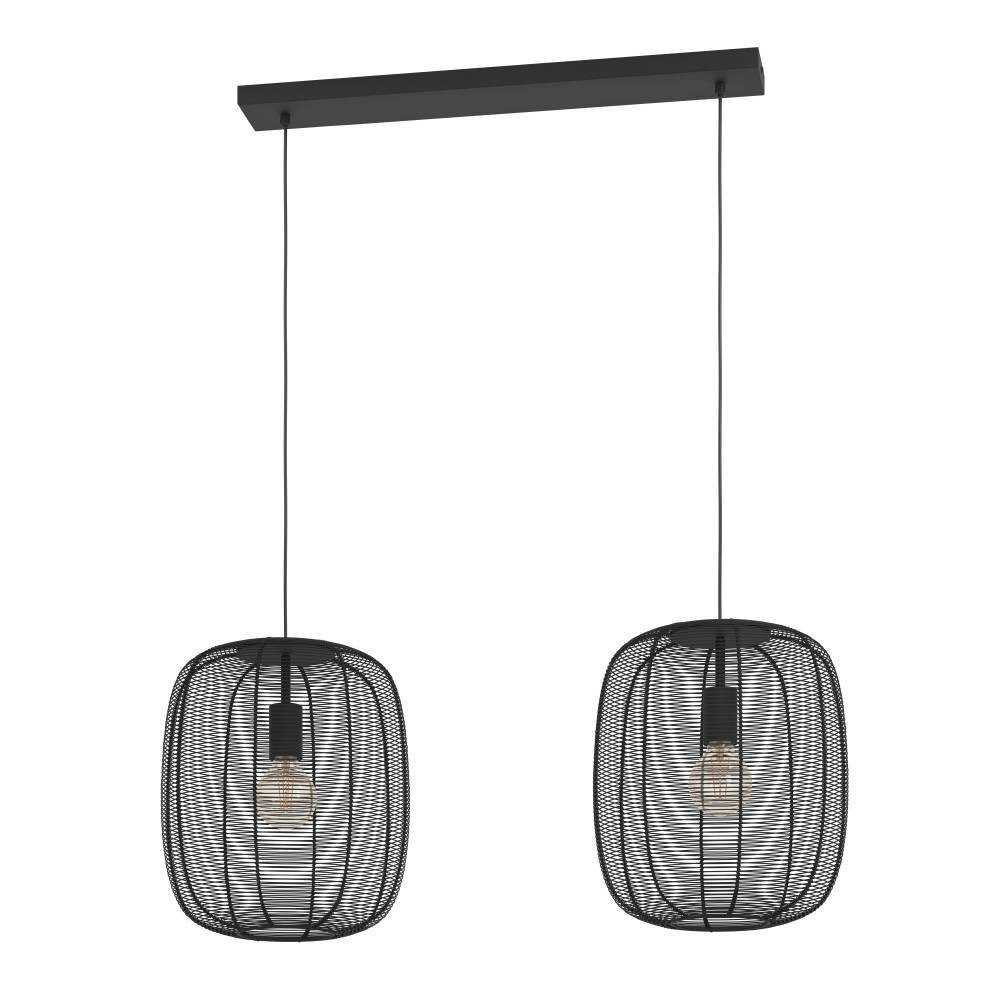 EGLO Hanglamp RINROE Hanglamp, eetkamerlamp, metaal in zwart, hanglamp (1 stuk)
