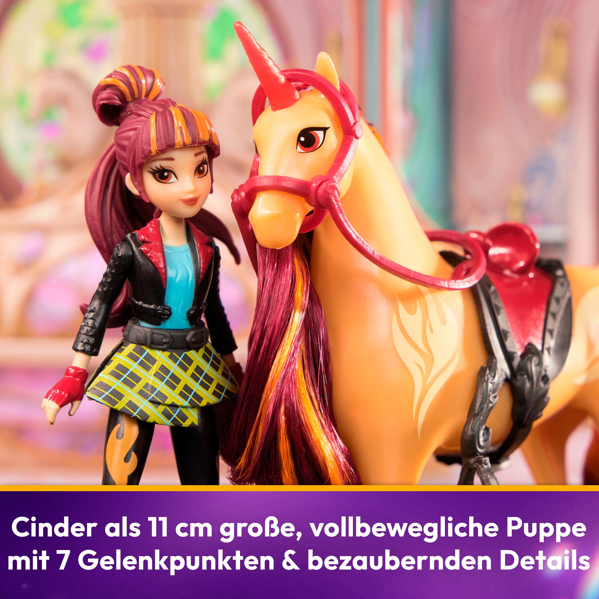 Spin Master Aankleedpop Unicorn Academy Valentina und Einhorn Cinder Set