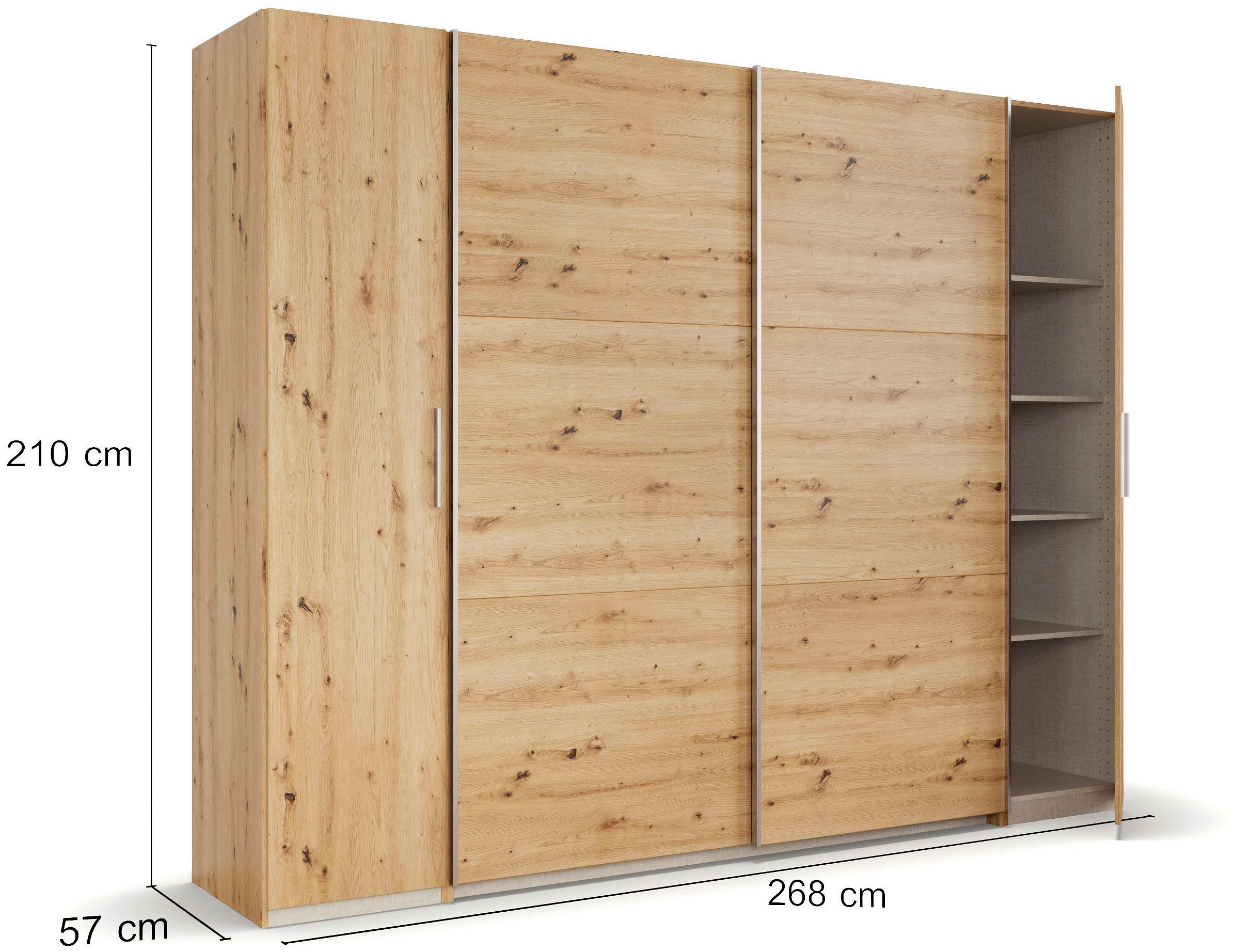 rauch Zweefdeurkast Kledingkast draaideurkast kast garderobe KRONACH TOPSELLER met draaideuren en schuifdeuren en veel legplanken made in germany