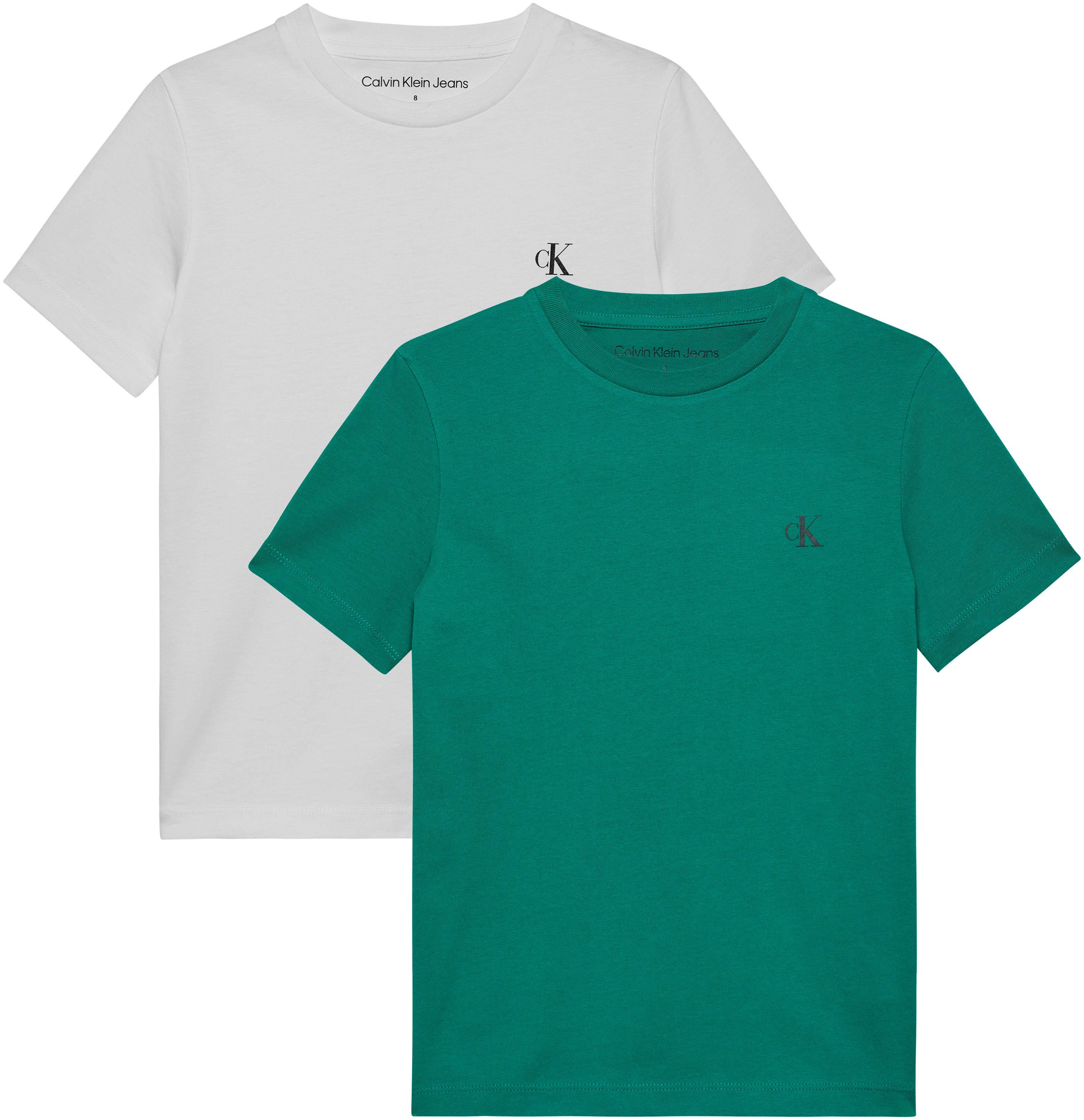 Calvin Klein T-shirt wit Jongens Katoen Ronde hals Effen 152