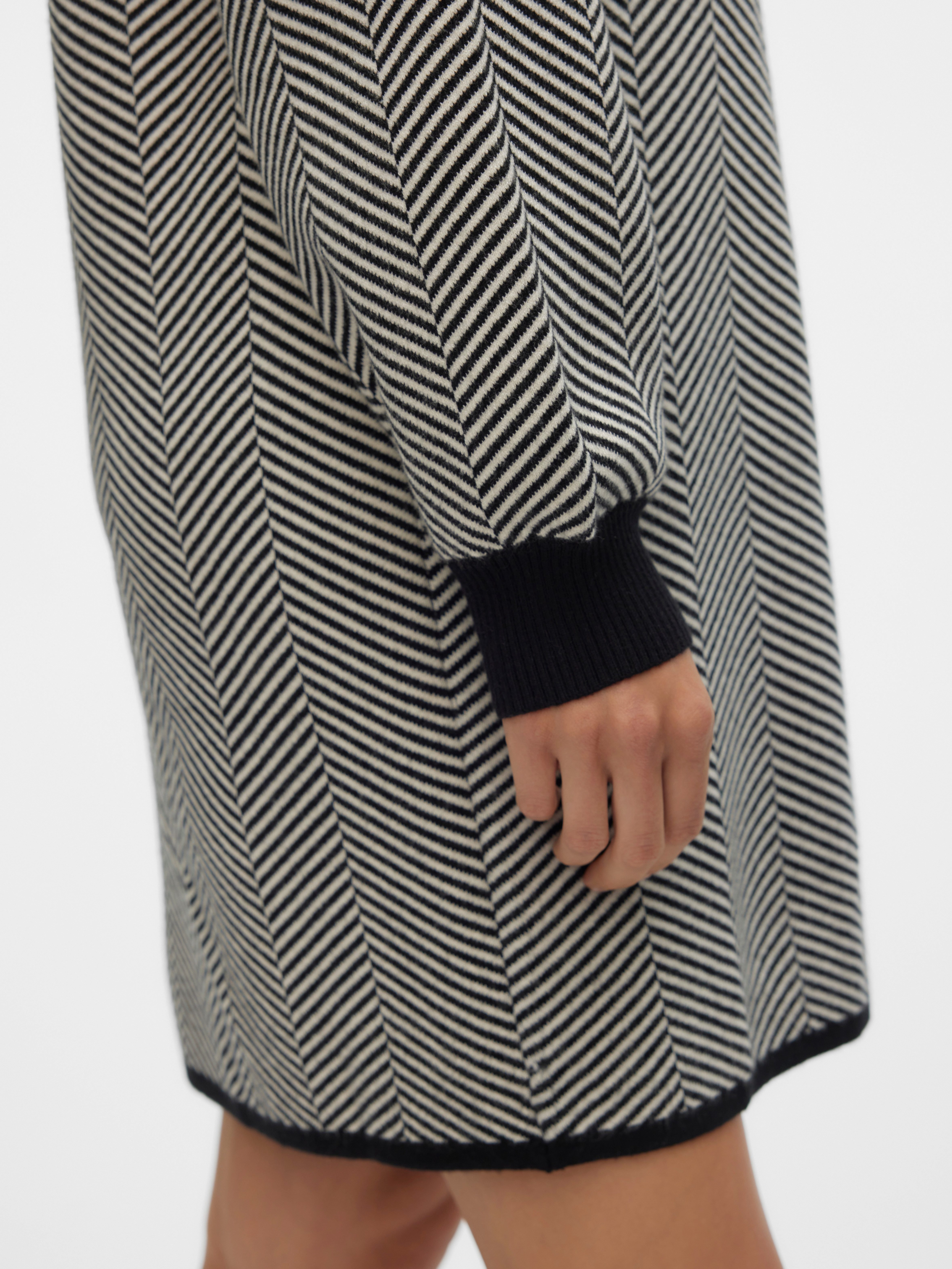 Vero Moda Gebreide jurk VMBLUSH HERRINGBONE LS O-NECK DRESS LCS