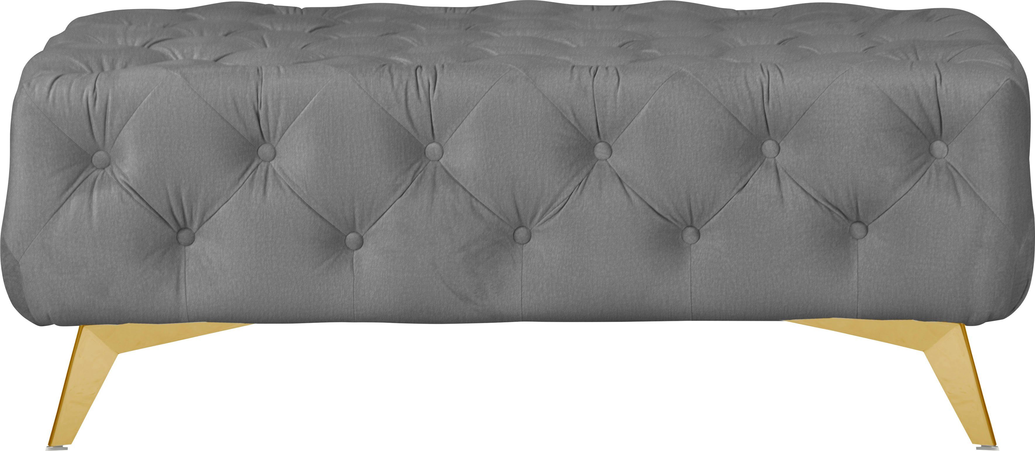 leonique hocker amaury chesterfield-look, breedte 120 cm, kleur van de poten ter keuze grijs