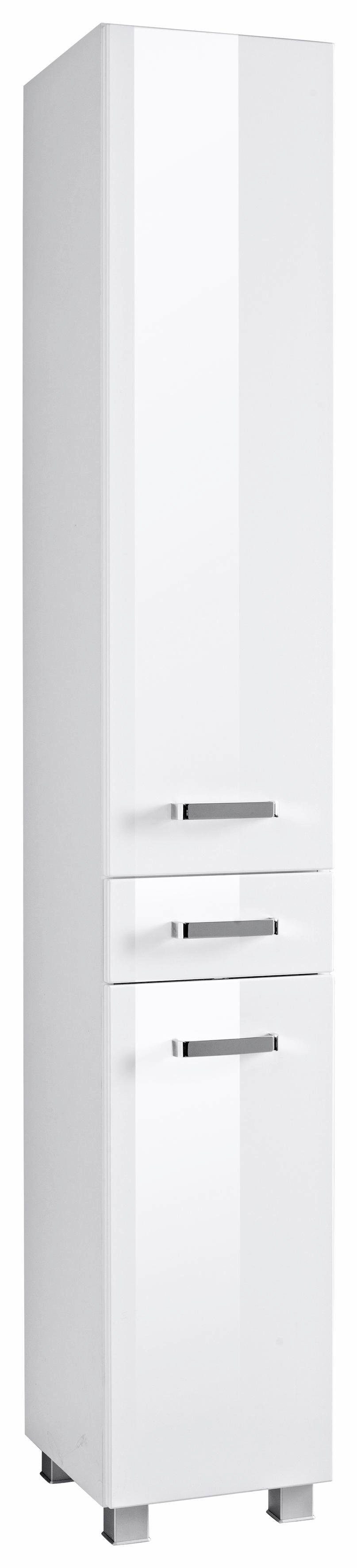 welltime Hoge kast Ravenna Deuren met schokdempers hoge kasten wit