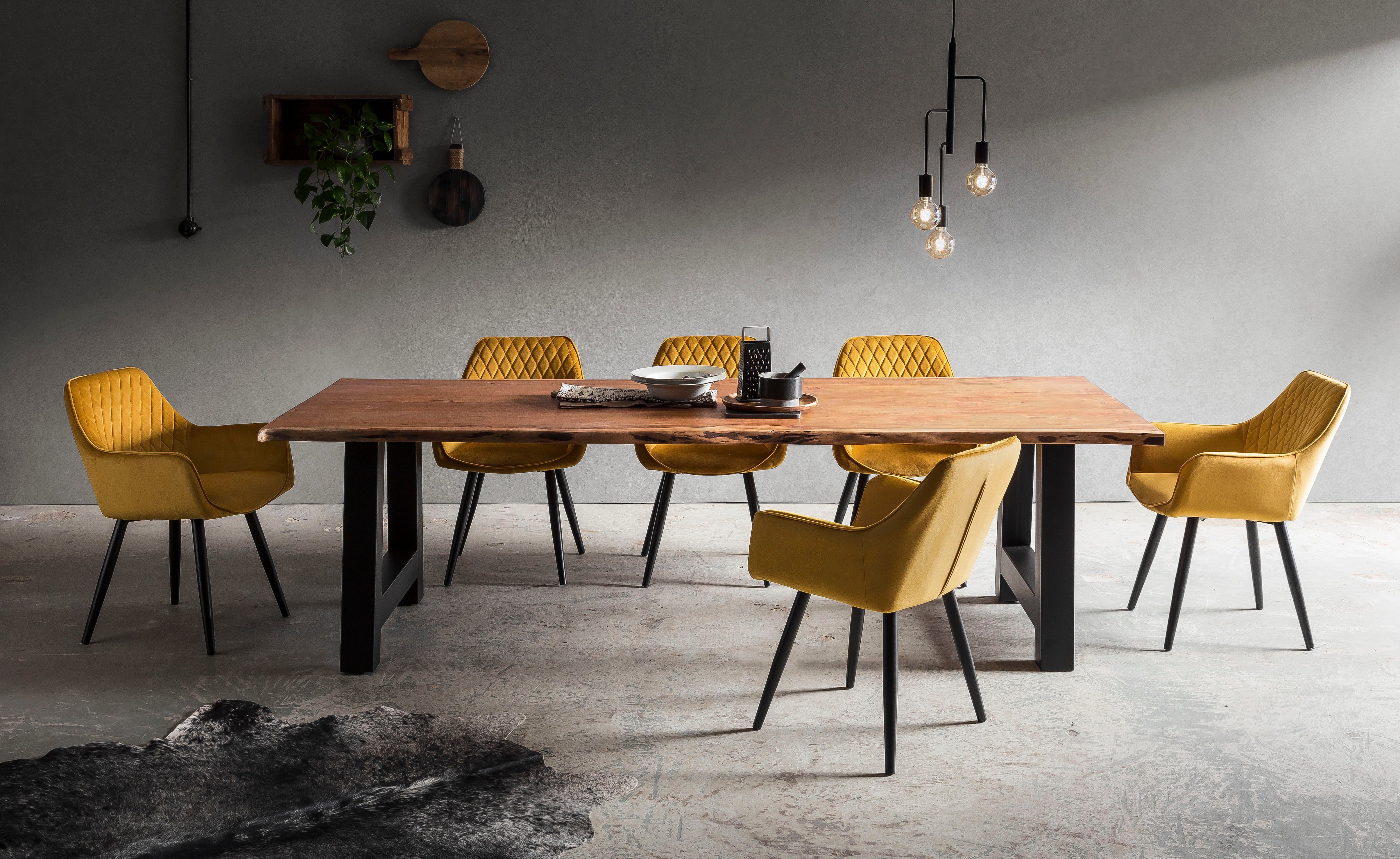 Home affaire Eettafel Manhattan met a-vormig metalen frame