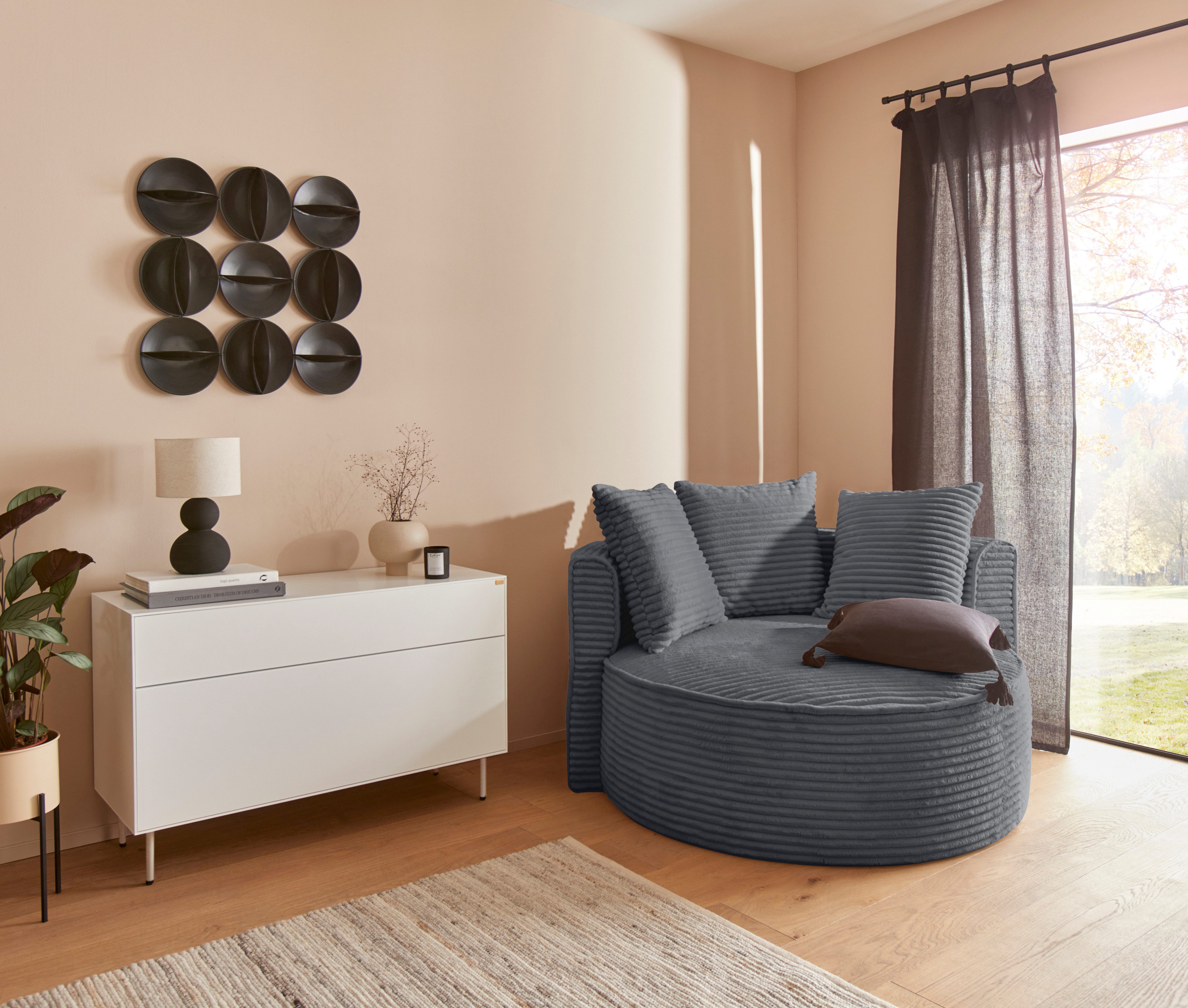 LeGer Home by Lena Gercke XXL-fauteuil Isalie, stoel in moderne kleuren, leesstoel, loveseat, grote stoel