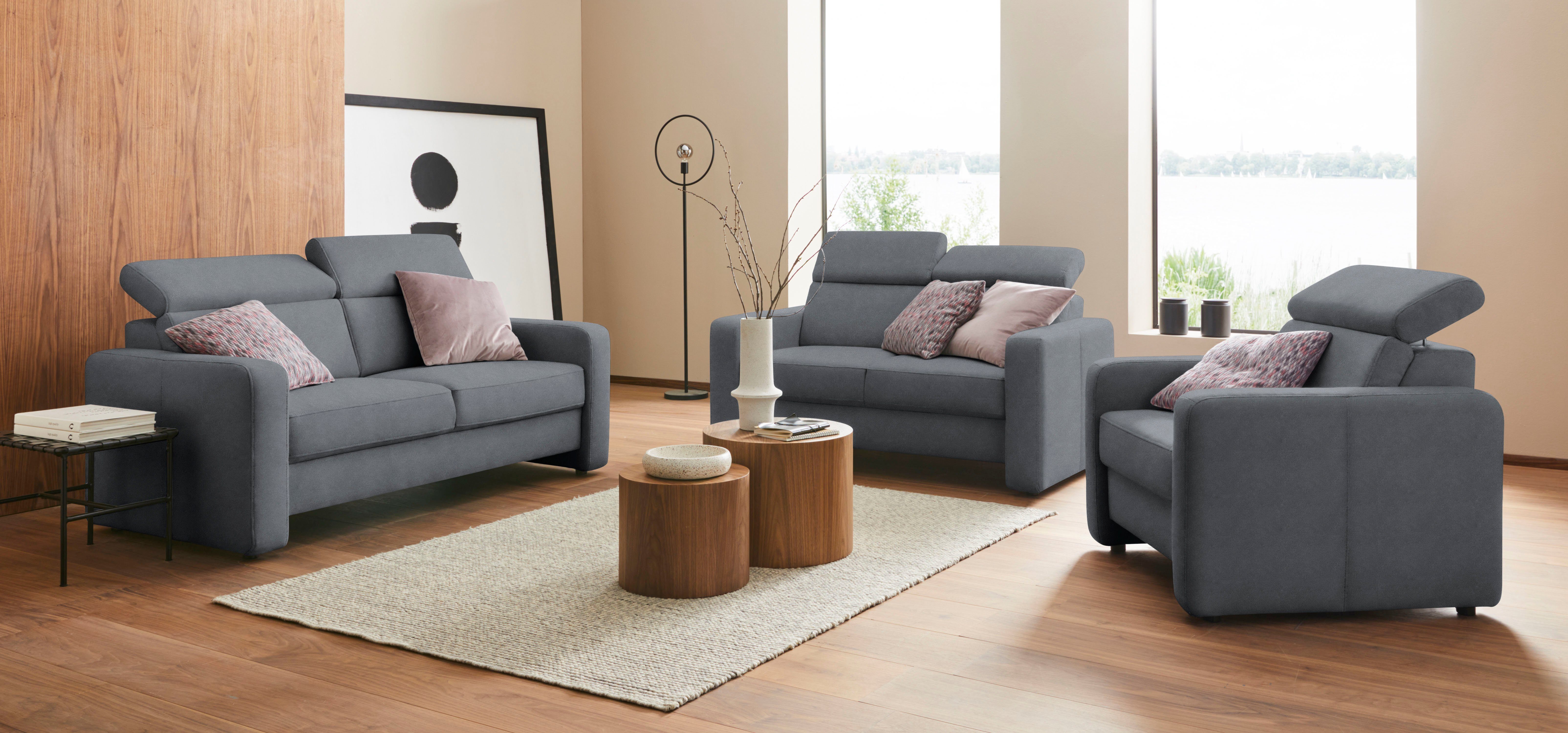 sit&more Fauteuil Bologna met binnenvering, met verstelbare hoofdsteun