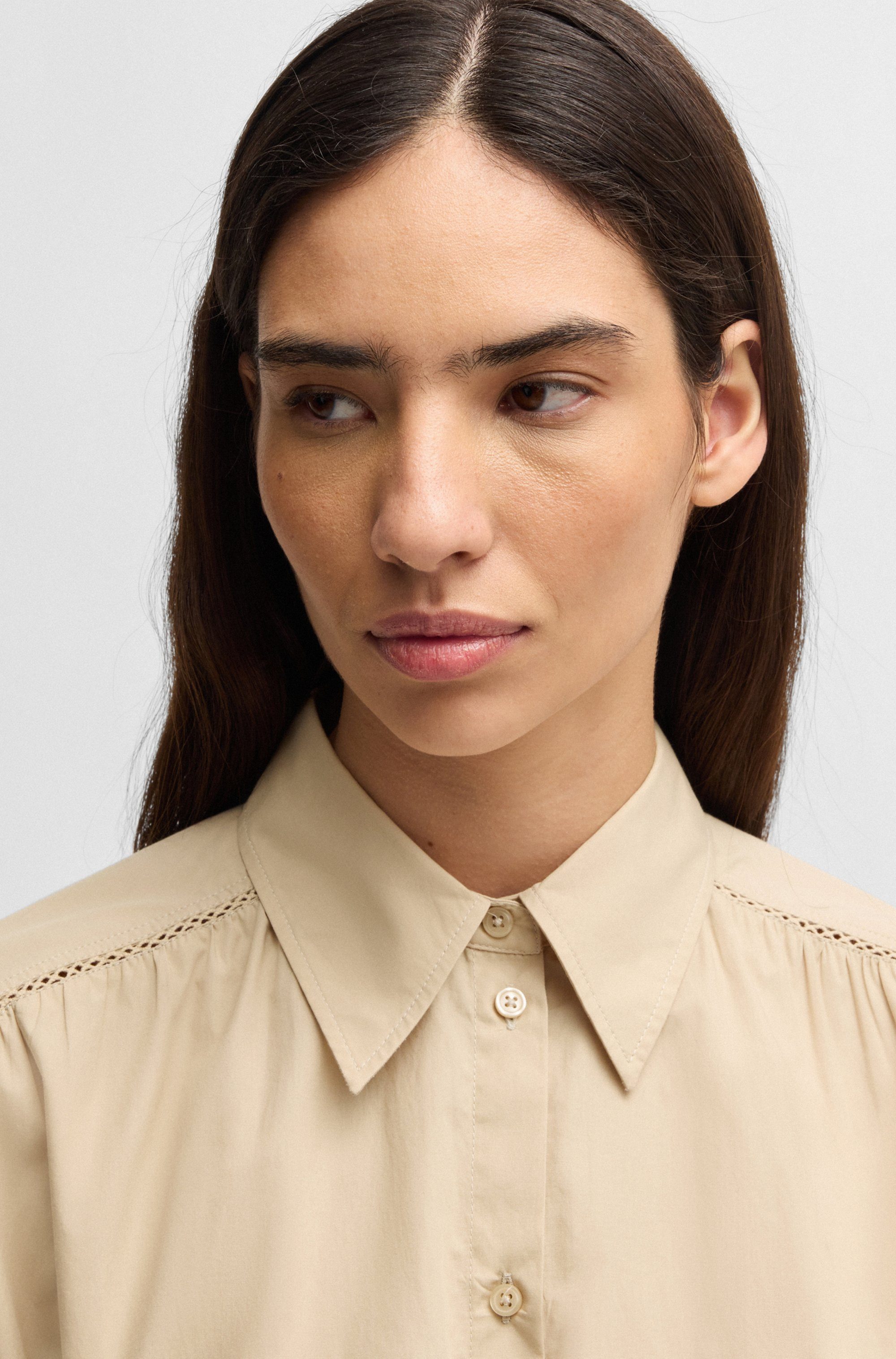 Boss Orange Blousejurk C_Delegant_1 met ajpur detail