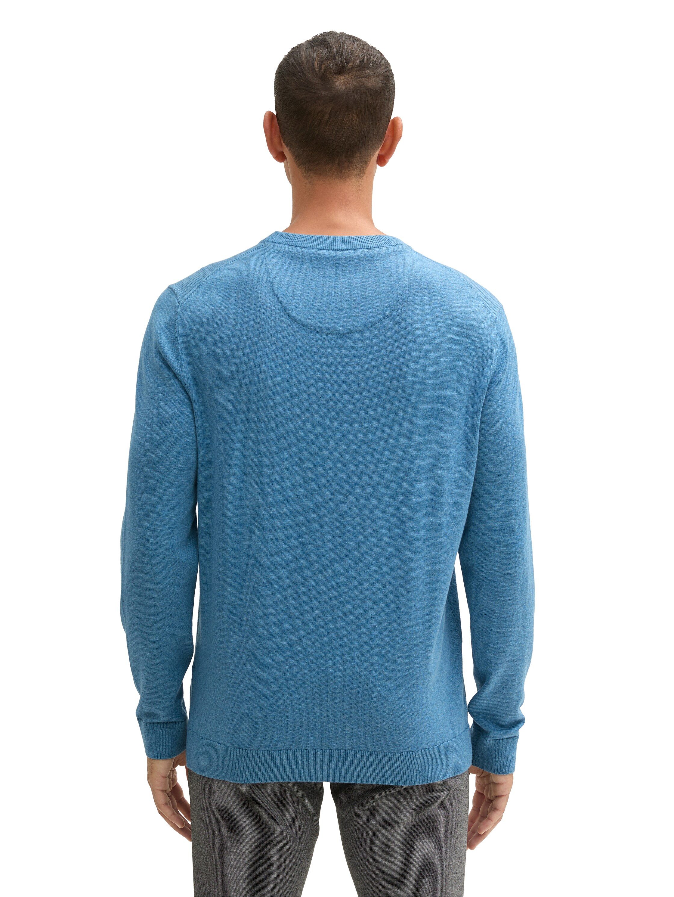 Tom Tailor Trui met ronde hals met geborduurd logo