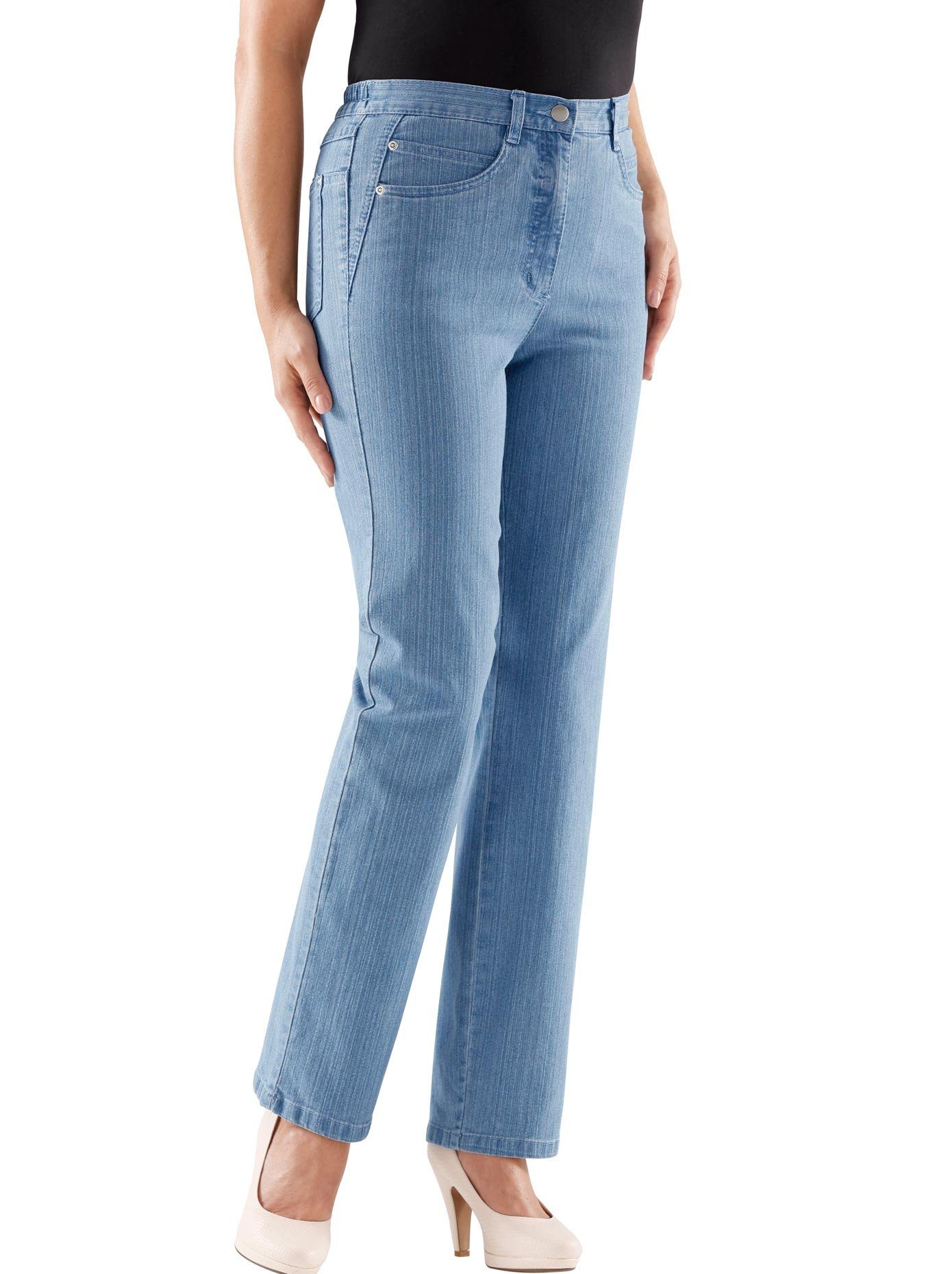 Casual Looks Jeans met elastische band dames jeggings maat 48 blauw
