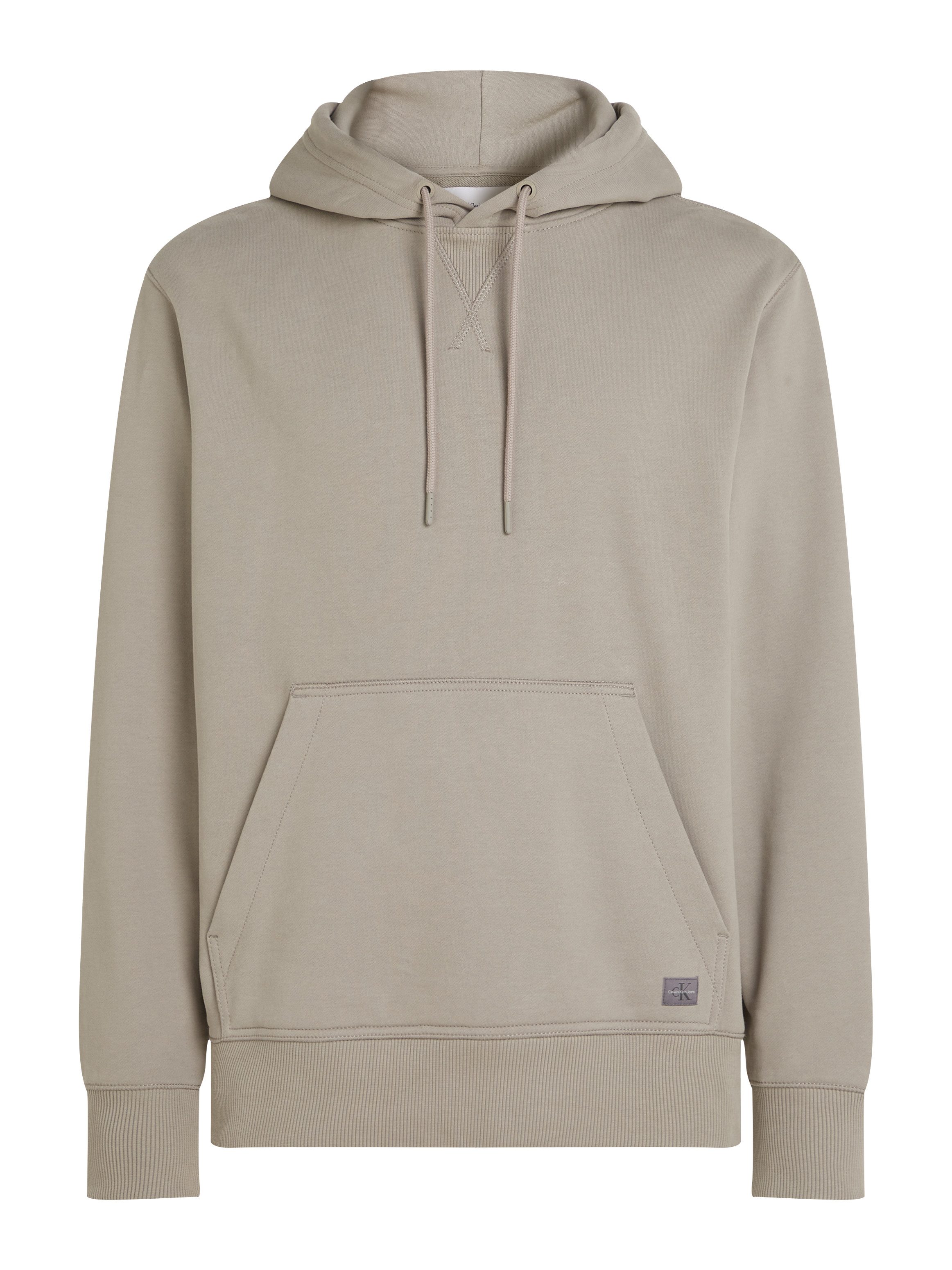 Calvin Klein Sweatshirt WOVEN LABEL HOODIE Kangoeroezak logoborduring