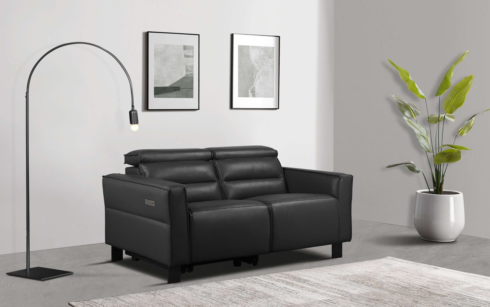 Places of Style 2-zitsbank Carpari, 162 cm, met handmatige of elektrische relaxfunctie
