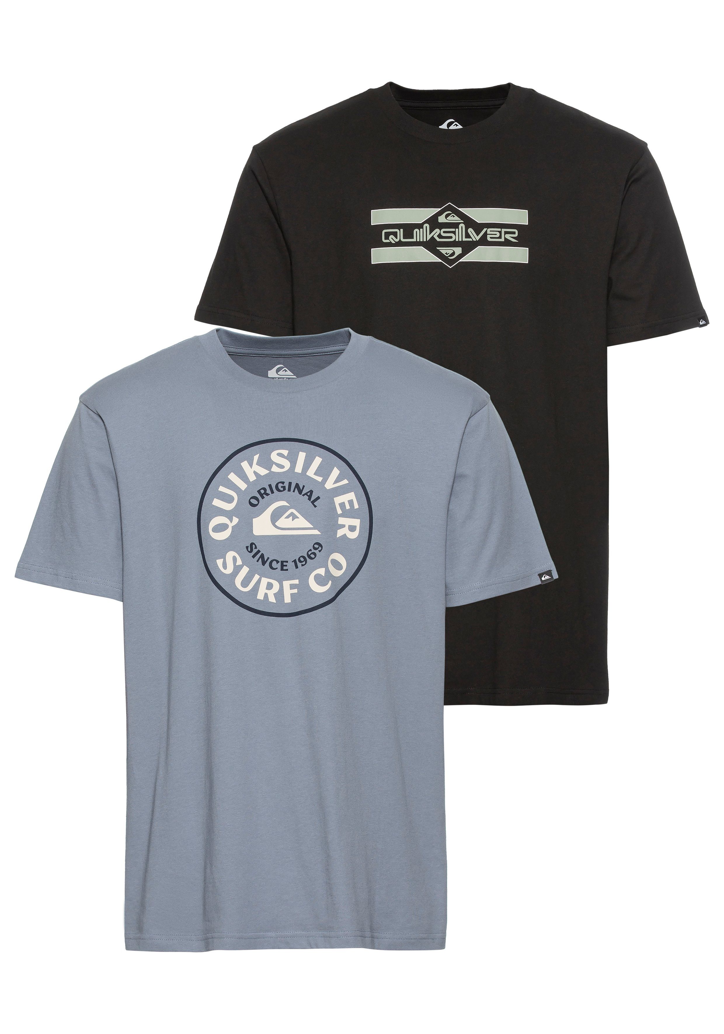 Quiksilver T-shirt TURN ARROWS SHORT SLEEVE TEE PACK YM (2-delig, Set van 2) heren t-shirts maat XXXL multicolor