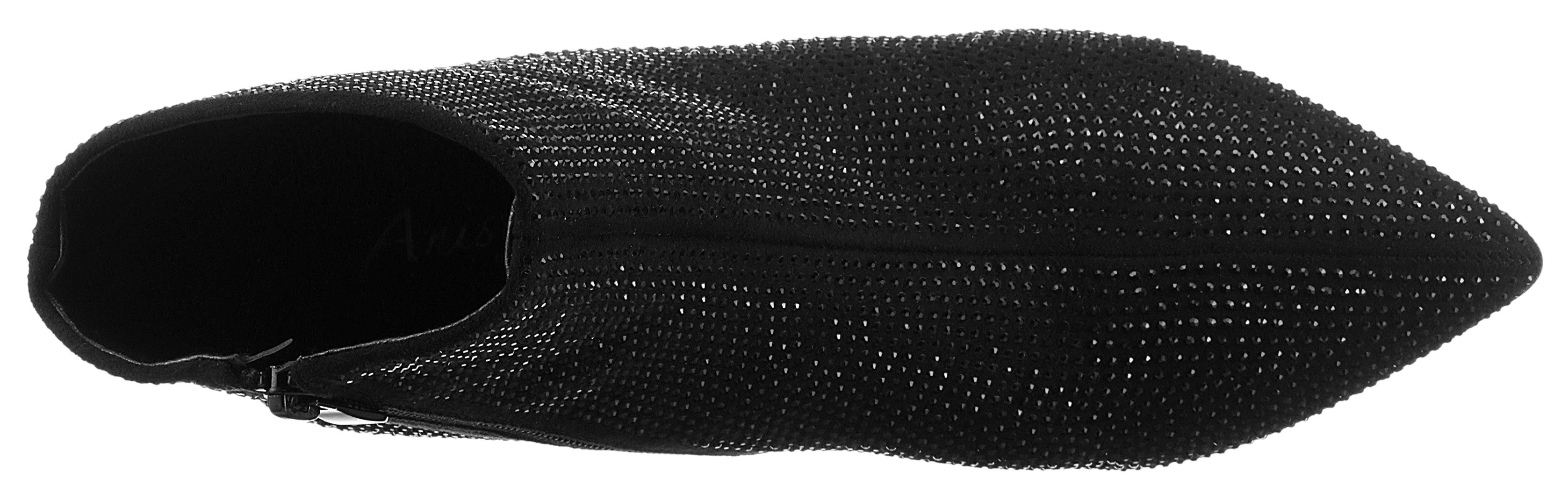 Aniston SHOES Laarsjes avond enkellaars met glittersteentjes - nieuwe collectie