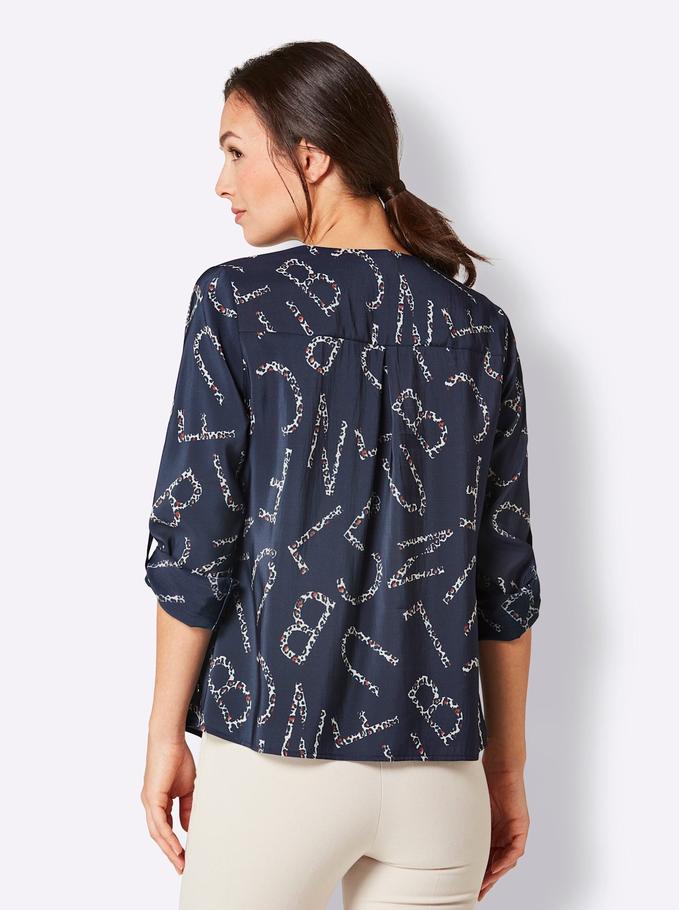 CREATION L PREMIUM Gedessineerde blouse