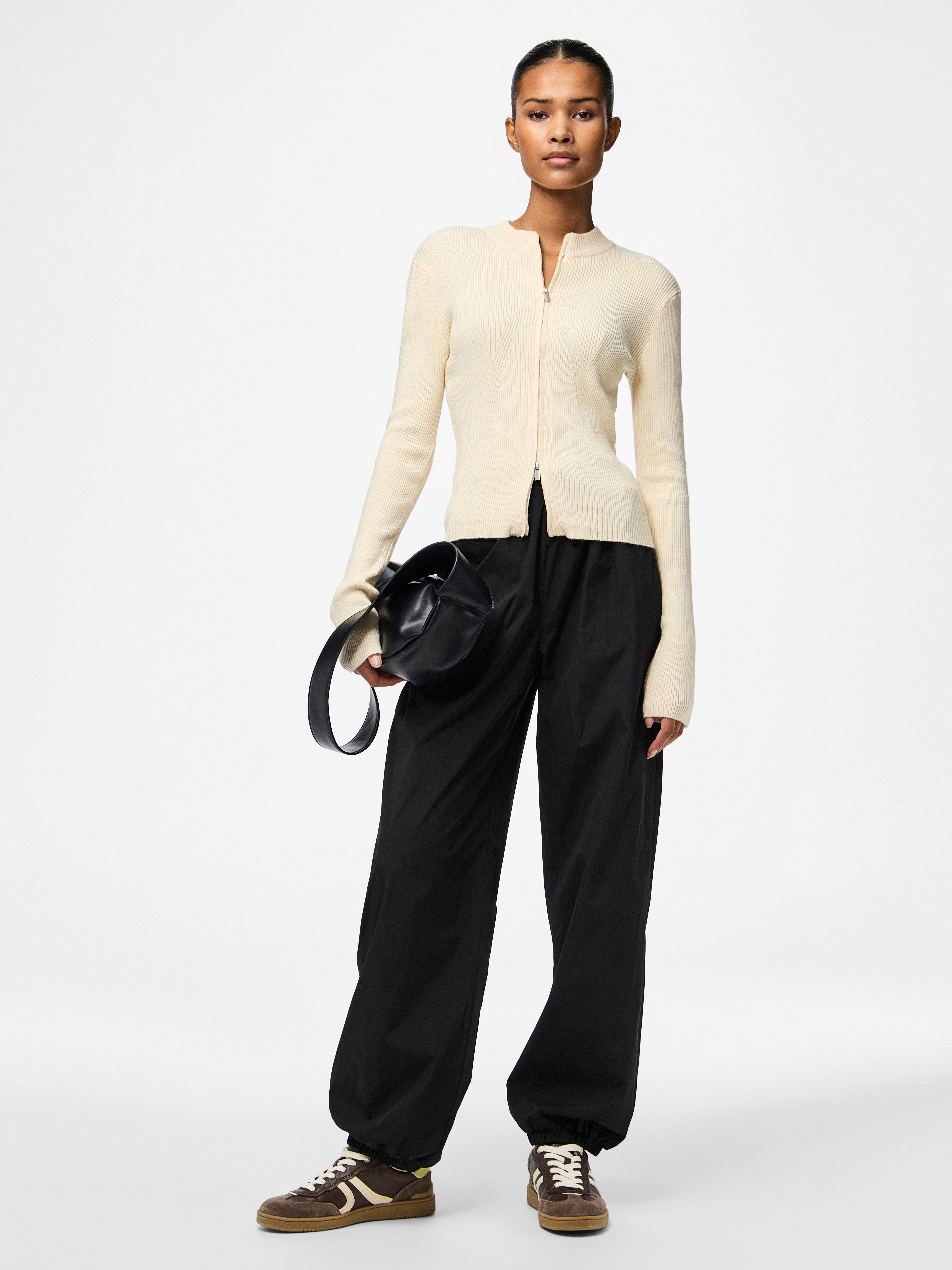 pieces Vest PCCRISTA LS ZIP KNIT CARDIGAN NOOS BC
