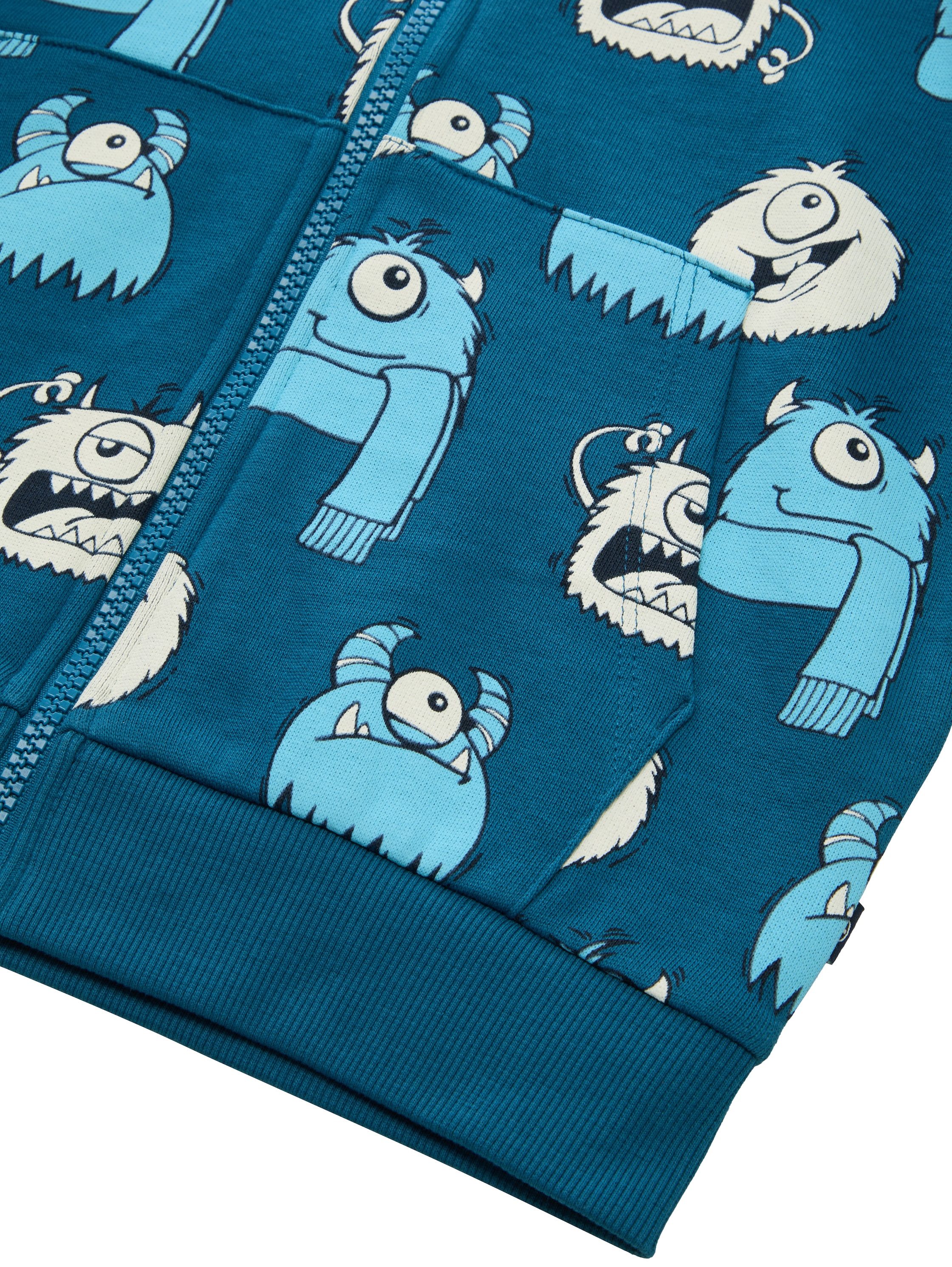 Tom Tailor Sweatvest met all-over monsterprint, voor kids