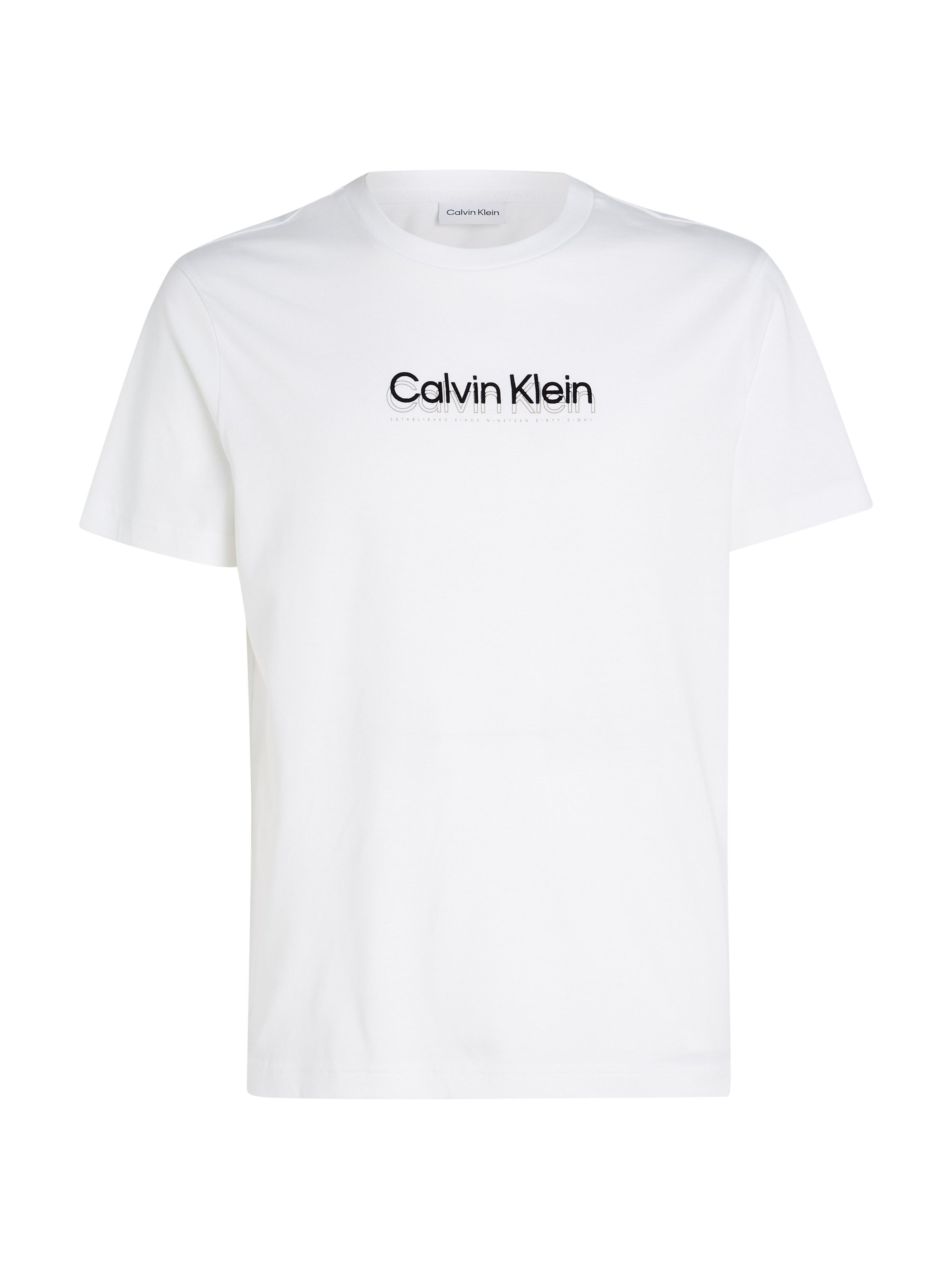 Calvin Klein T-shirt FLOCK LOGO T-SHIRT met een logo-opschrift