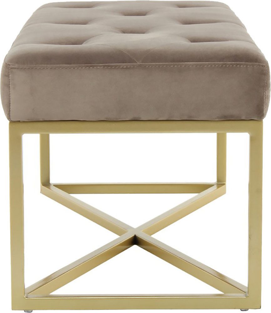 Kayoom Zitbank Diaz 125, Elegante uitstraling door goudkleurig frame, biedt meerdere zitplaatsen (1 stuk)