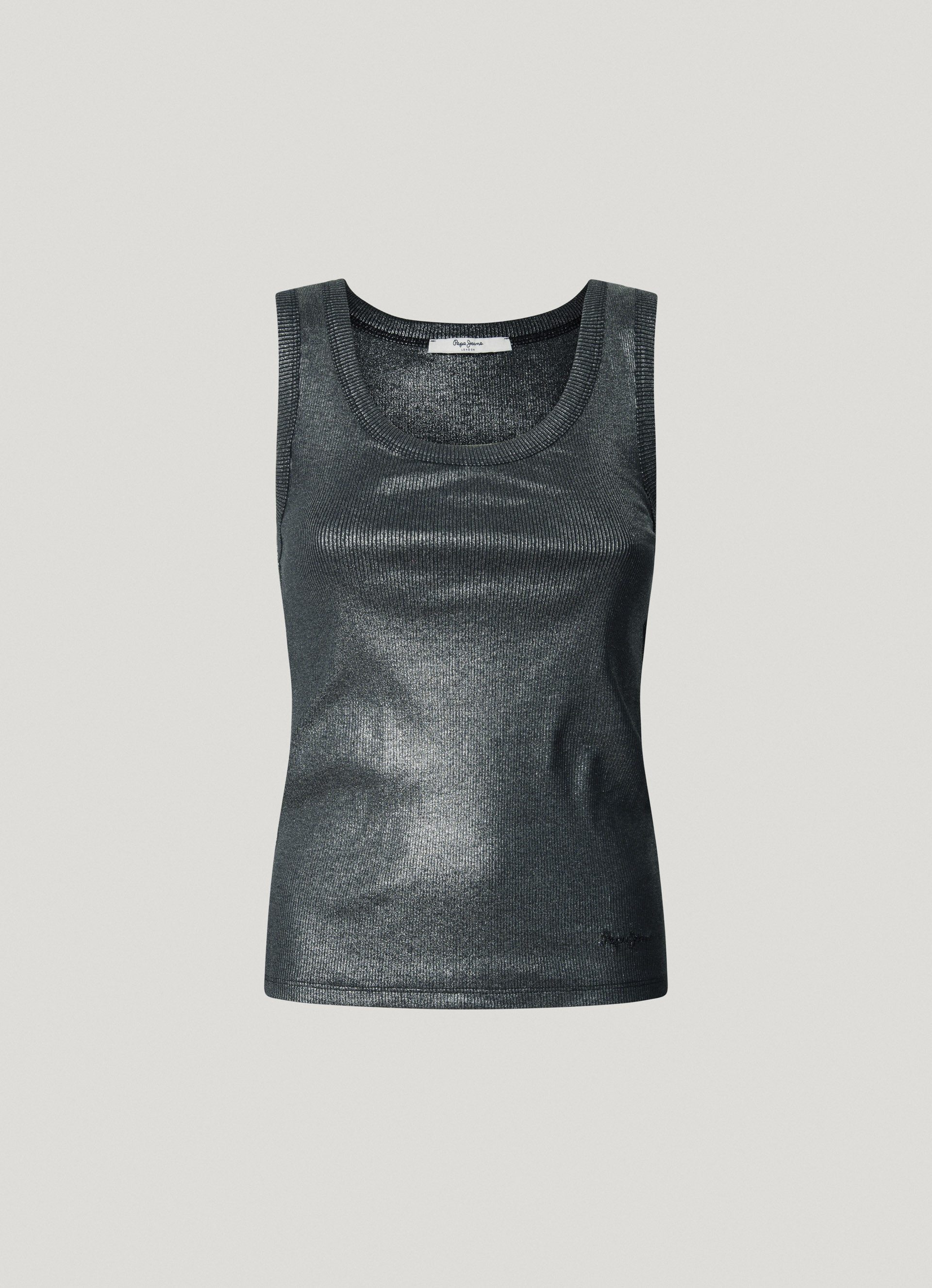 Pepe Jeans Tanktop Lacey in een glanzende look