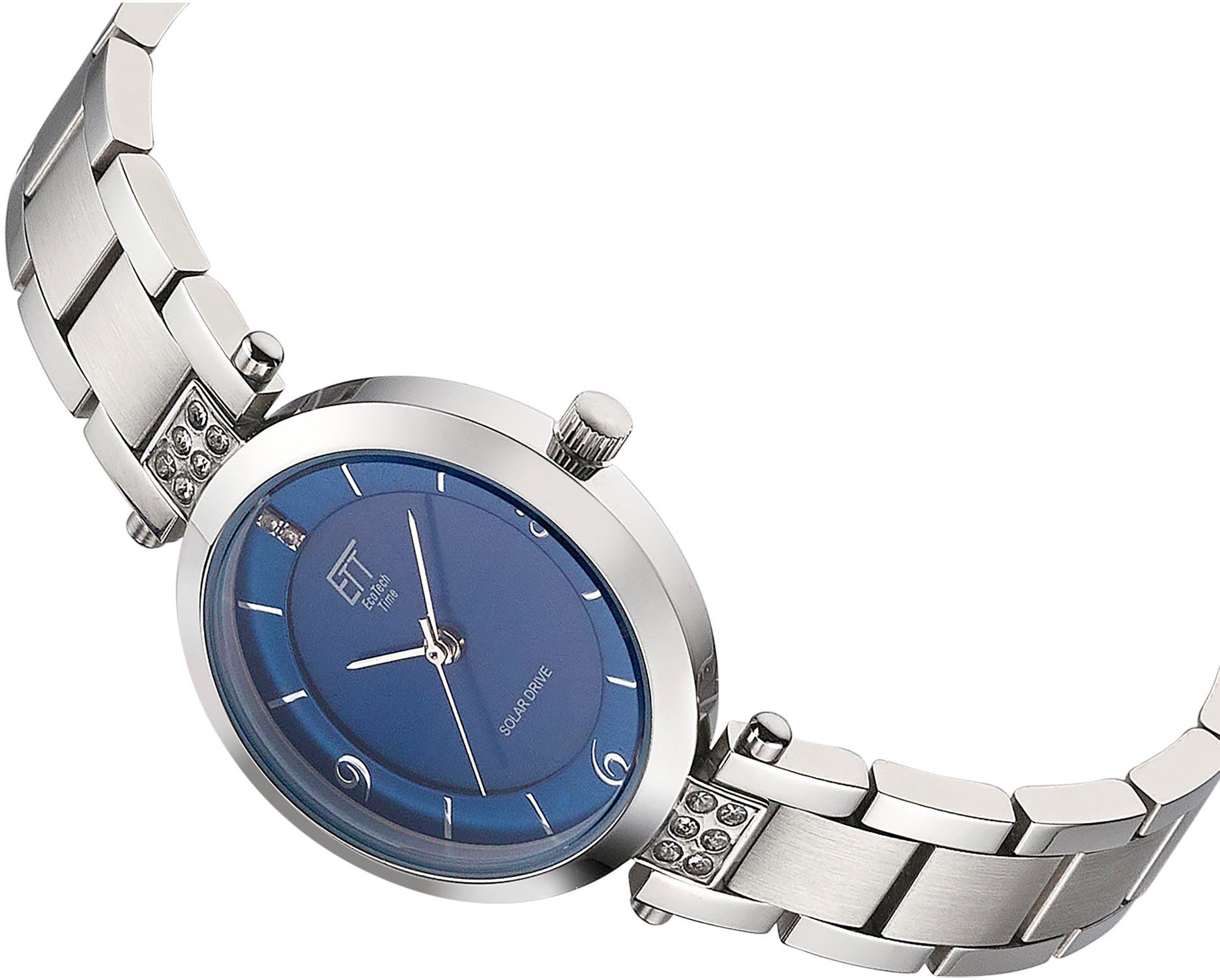 ETT Solarhorloge Solar Drive Horloge, dameshorloge, stalen armband (set, 2-delig, Met riemverkorter)