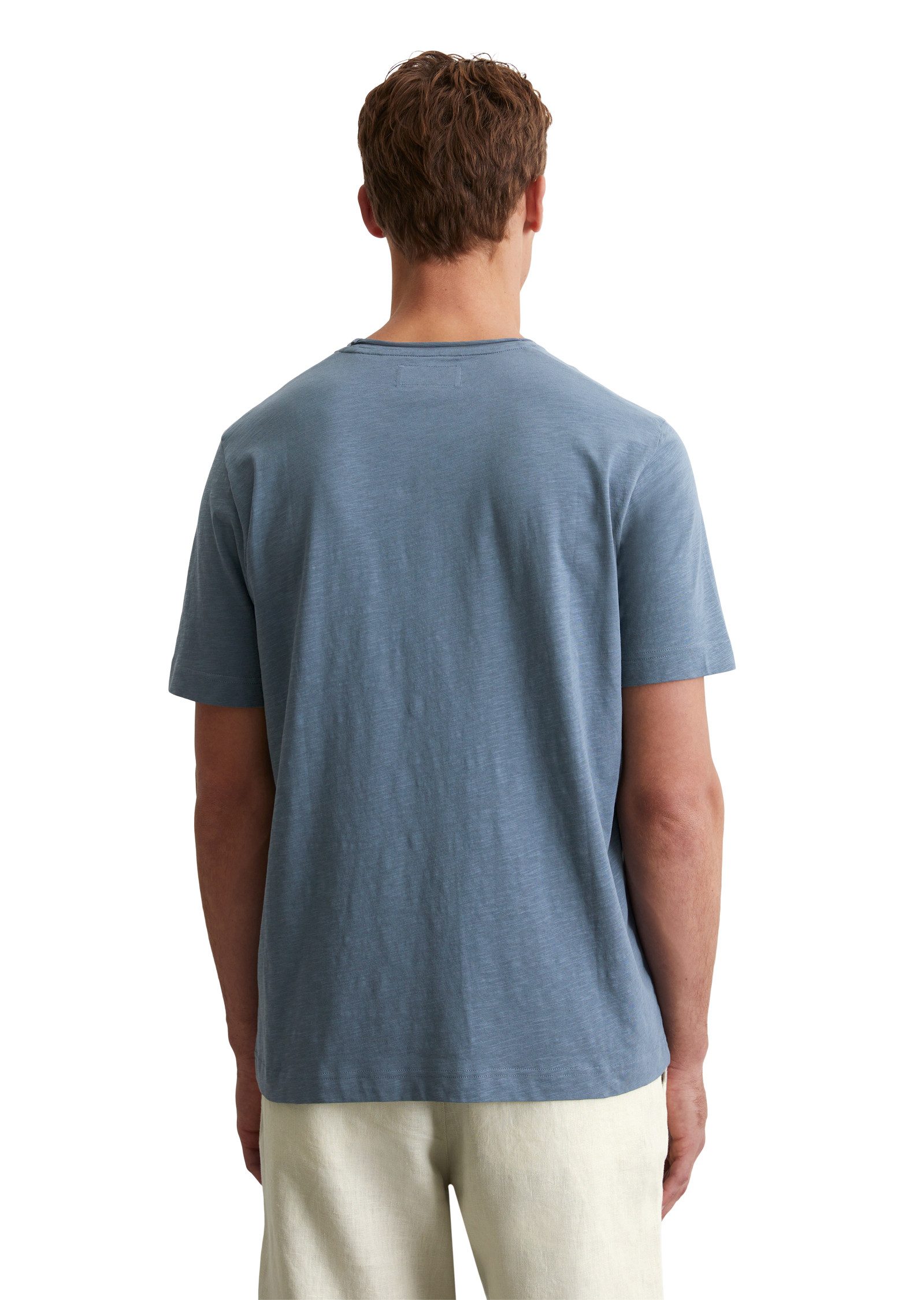 Marc O'Polo T-shirt onregelmatige slub-jersey, elastische ronde hals