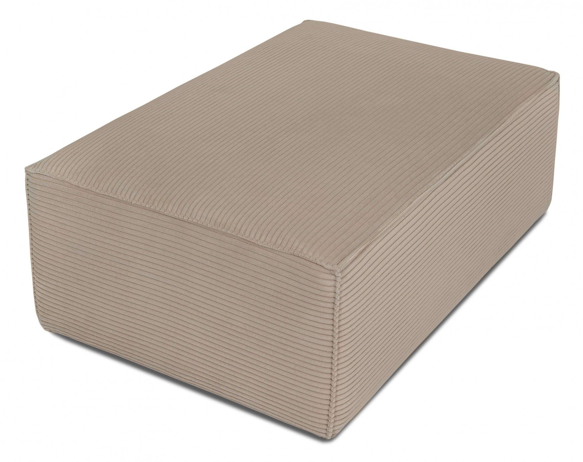INOSIGN Hocker Clayton met een trendy ribfluwelen bekleding