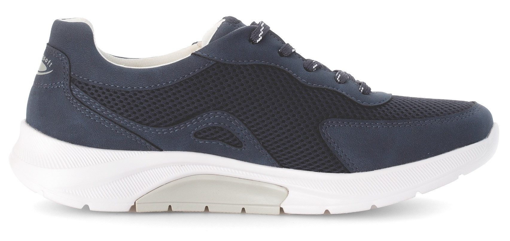 Gabor Rollingsoft Sneakers met sleehak , vrijetijdsschoen, lage schoen, veterschoen met verwisselbaar voetbed