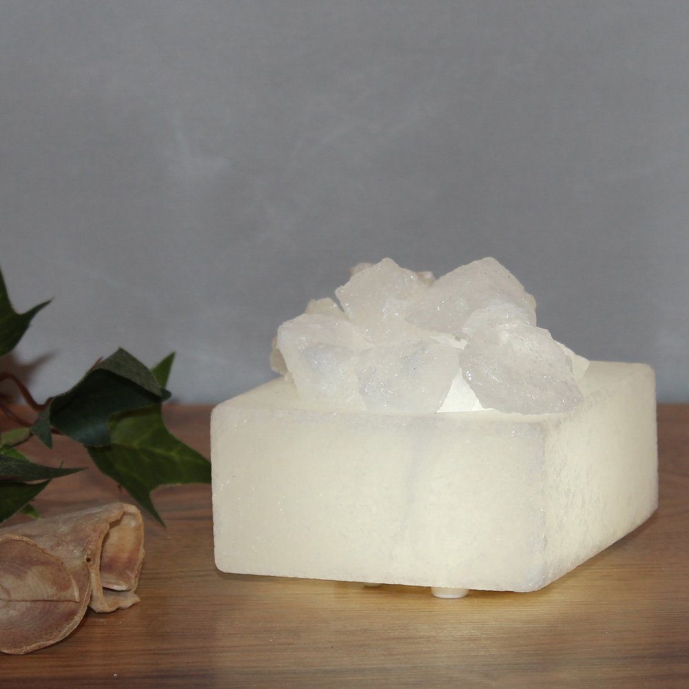 HIMALAYA SALT DREAMS Zoutkristal-tafellamp Petite Met de hand gemaakt van zoutkristal - iedere steen uniek, H: ca.8 cm (1 stuk)