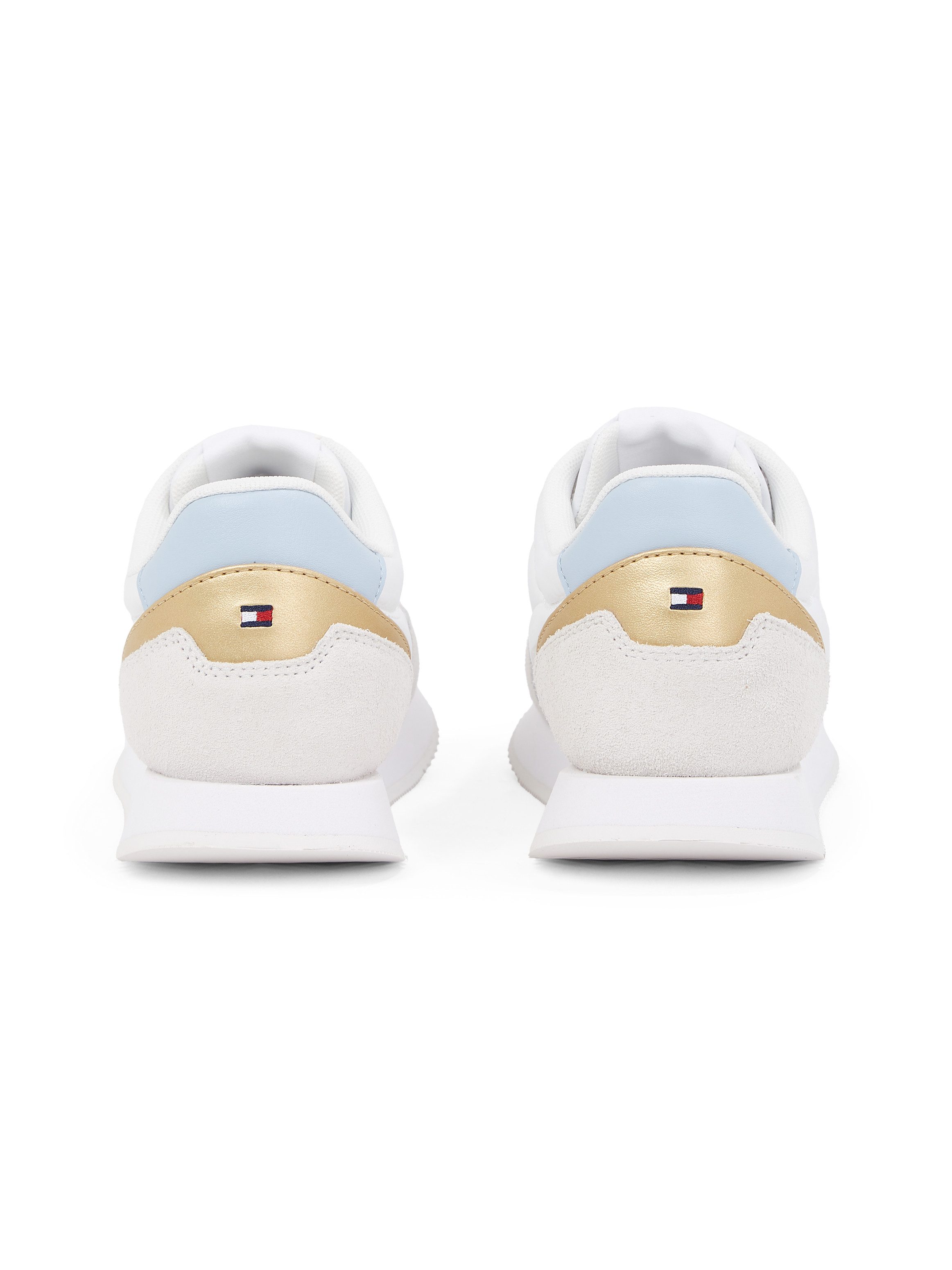 Tommy Hilfiger Plateausneakers ESSENTIAL RUNNER vrijetijdsschoen, lage schoen, veterschoen met contrastafwerkingen