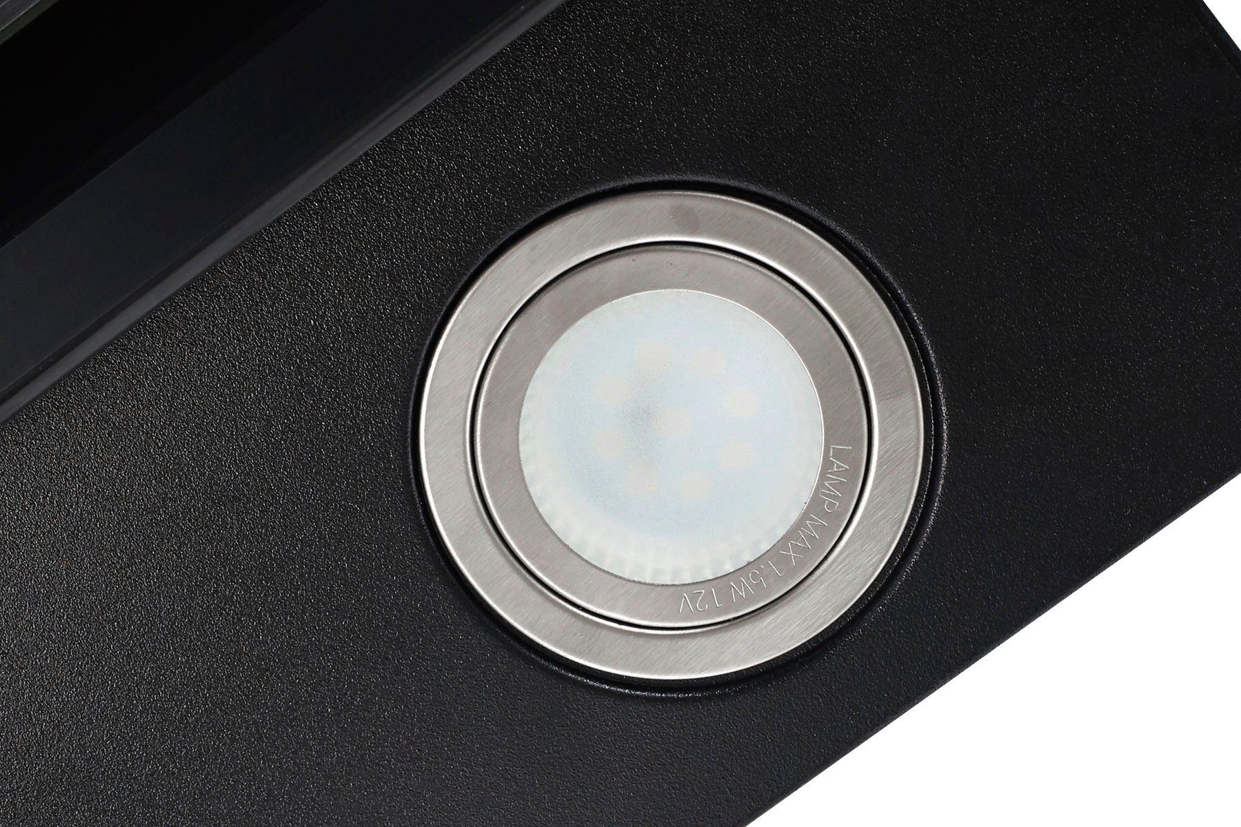 RESPEKTA Schuine wandkap 90 cm, 9 vermogensniveaus, led-verlichting, geschikt voor afzuiging en recirculatie